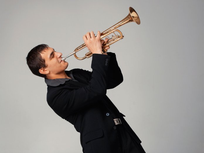 A man playing the trumpet