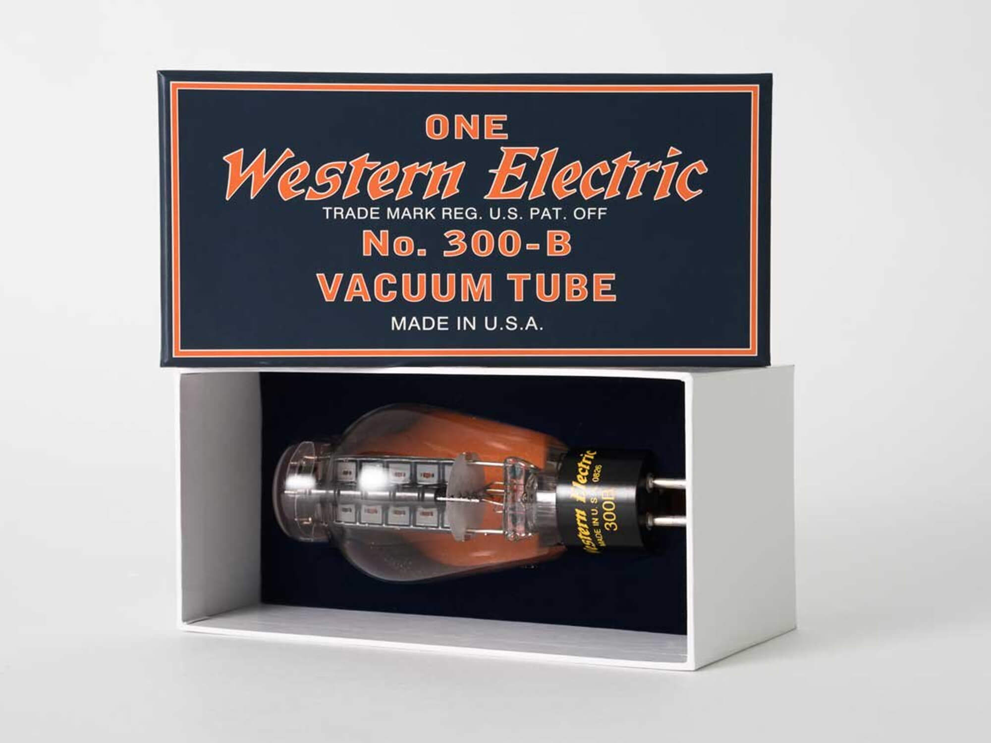 A Western Electric 300B vacuum tube.