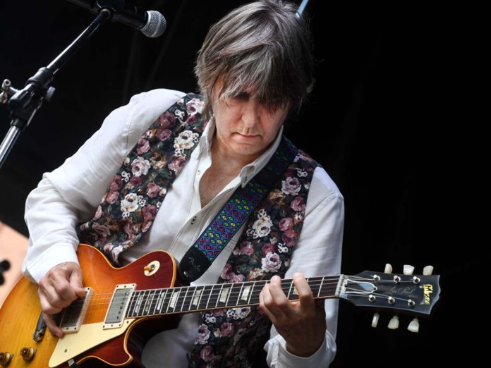 Eric Johnson performs on stage at the Crossroads guitar festival