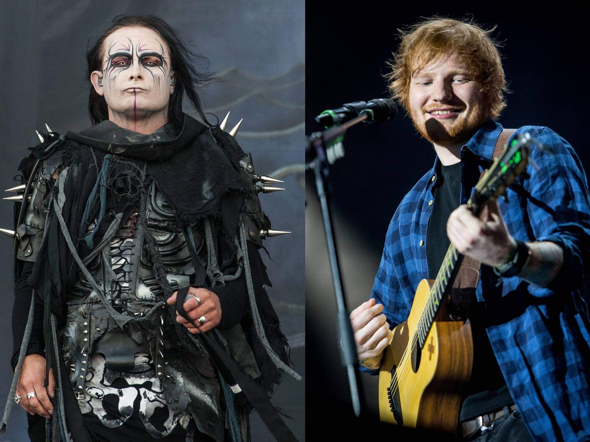 Ed Sheeran and Cradle of Filth's Dani Filth