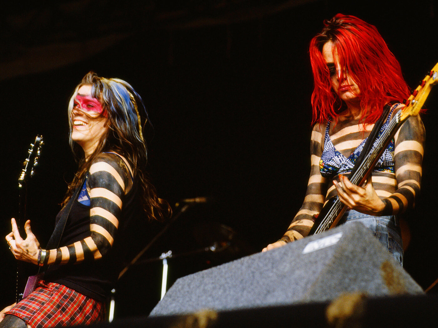 Donita Sparks and Jennifer Finch of L7