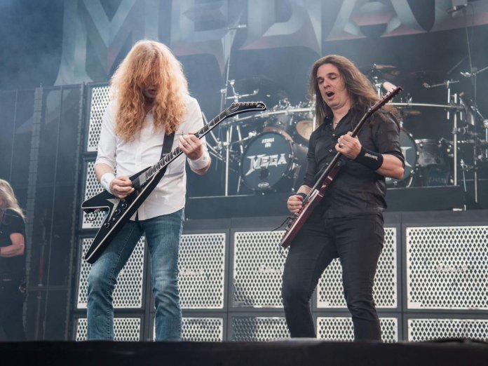Megadeth's Kiko Loureiro and Dave Mustaine
