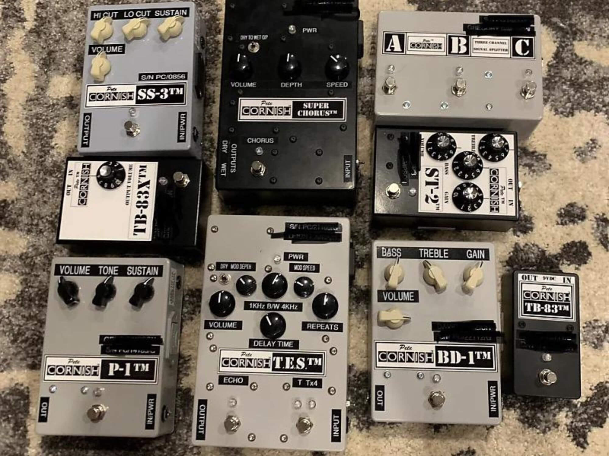 A guitar store in Canada is selling ten ultra-rare Pete Cornish pedals… for over £12,000