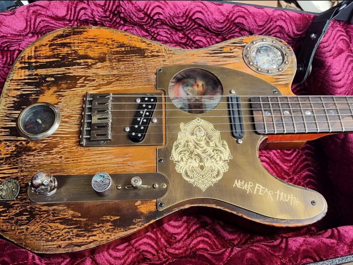 Johnny Depp's custom 'Shipwreck' guitar