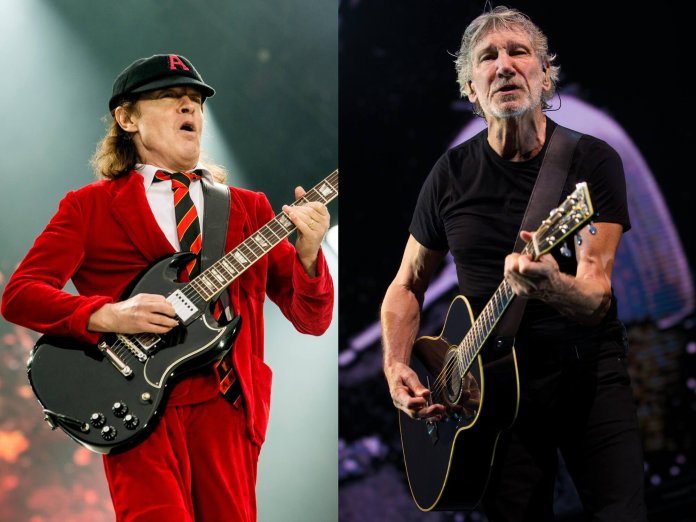 Roger Waters and AC/DC's Angus Young