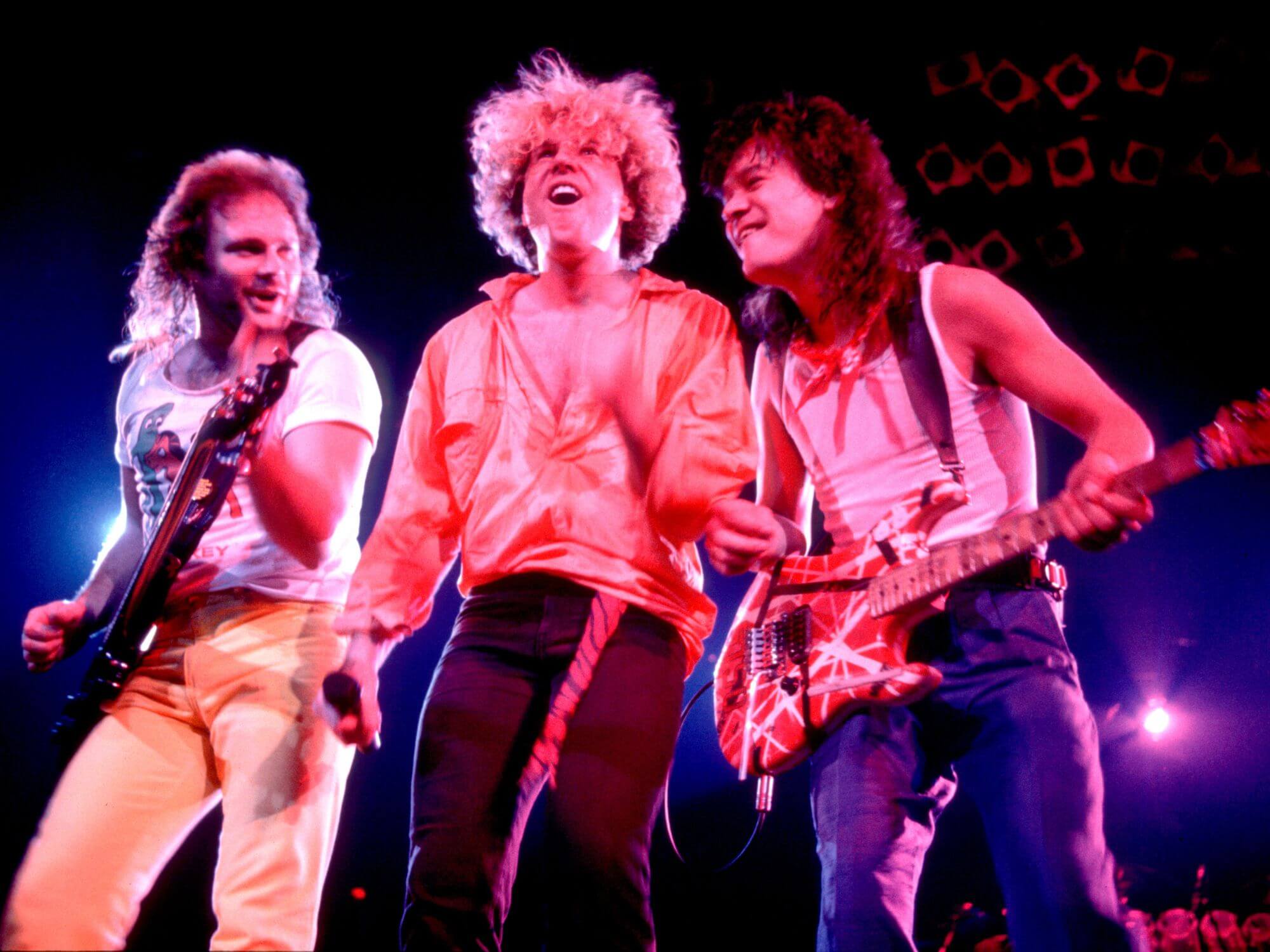 Van Halen onstage in 1986
