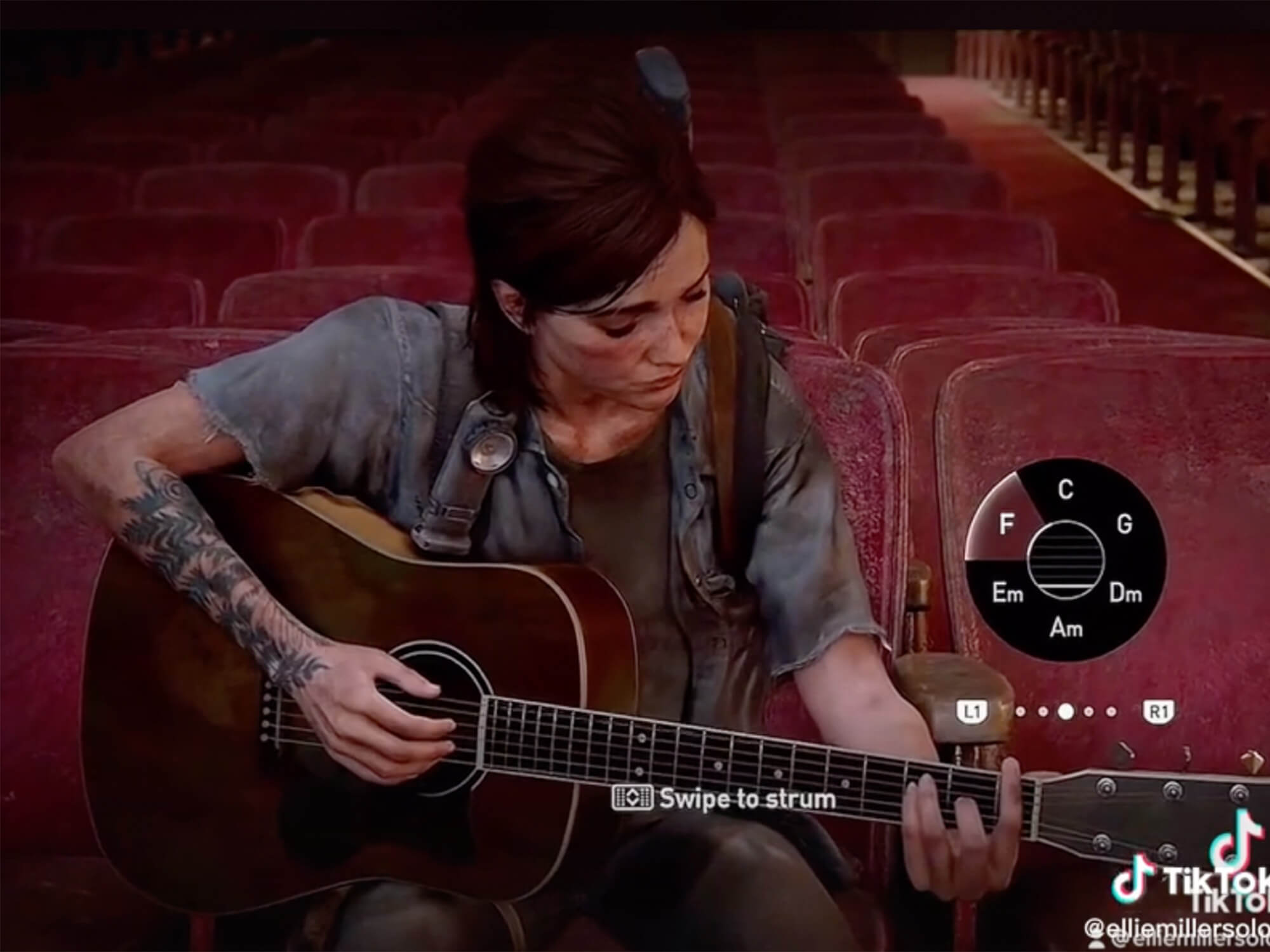 The Last Of Us' Ellie playing guitar