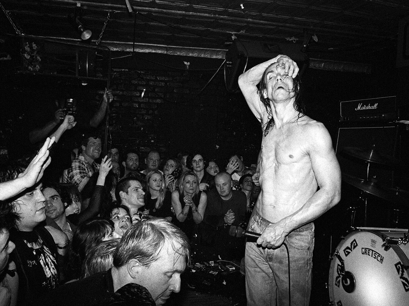 Iggy Pop performs at the Continental Divide in January 1993 in New York City