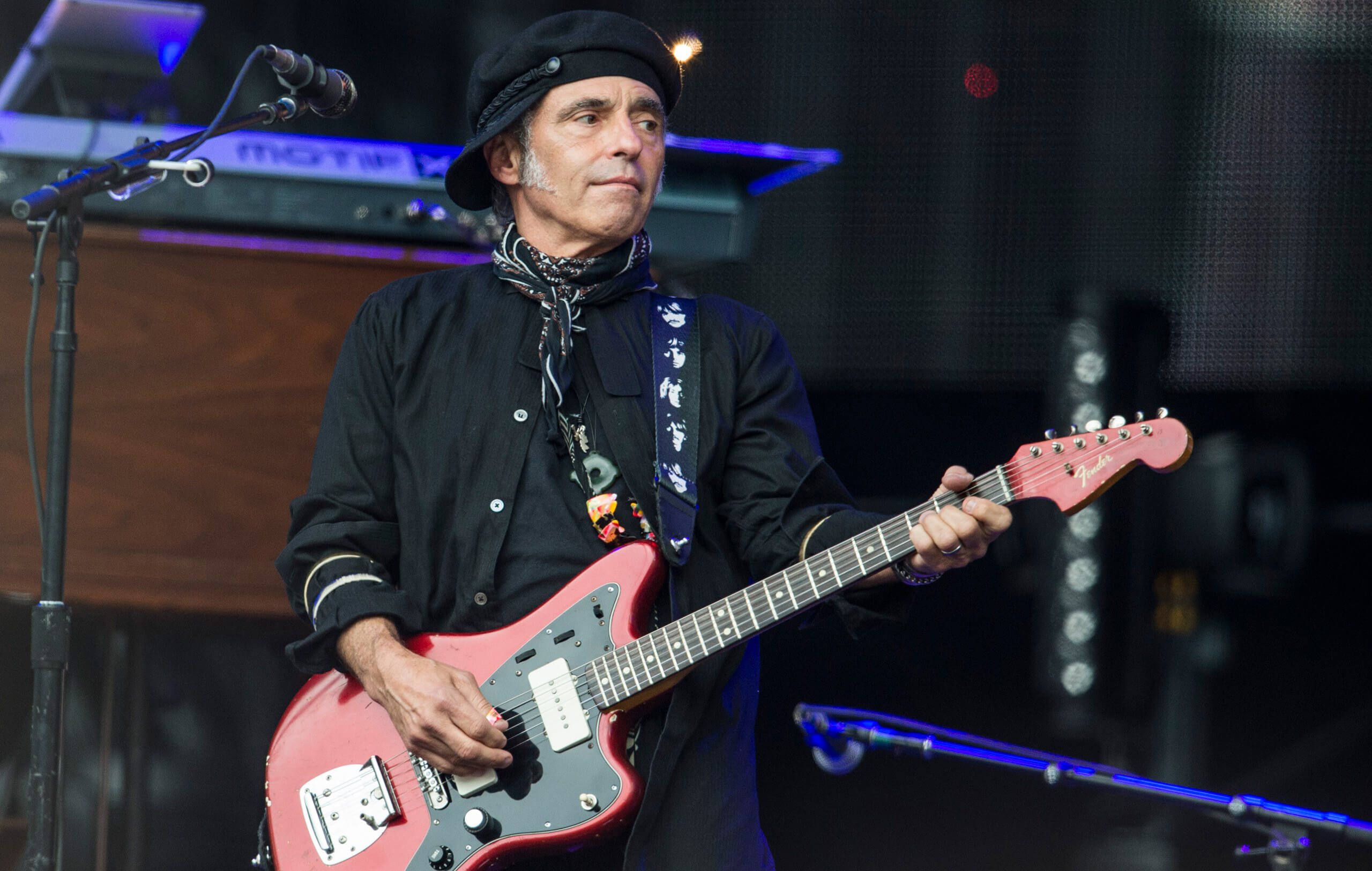 Nils Lofgren performs with Bruce Springsteen at Ricoh Arena on June 3, 2016 in Coventry, England.
