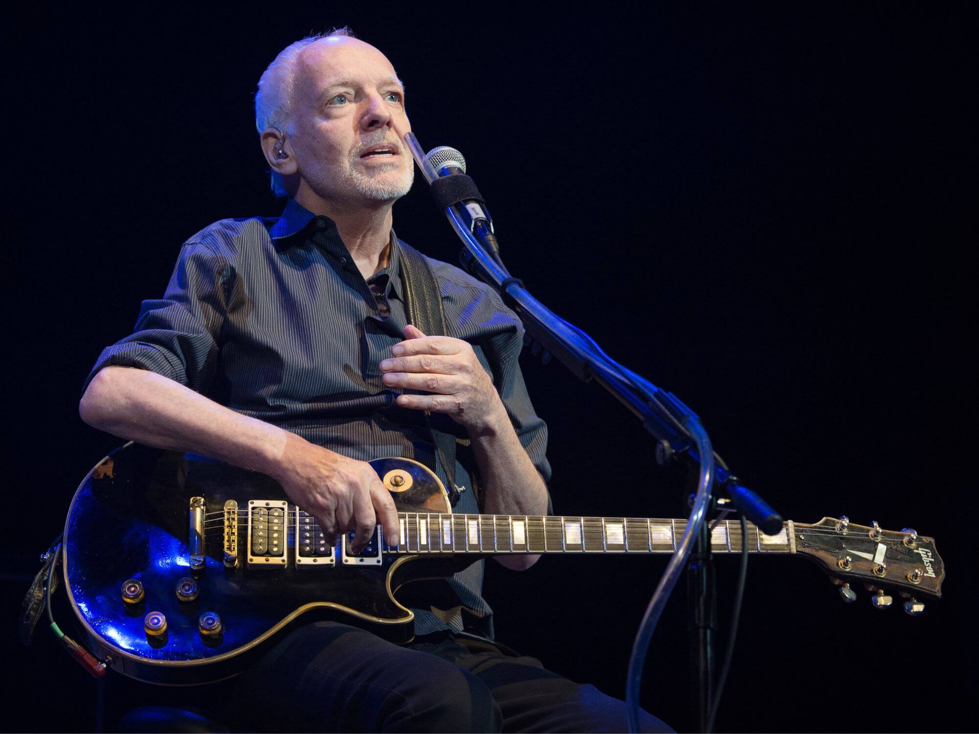 Peter Frampton on stage in 2022