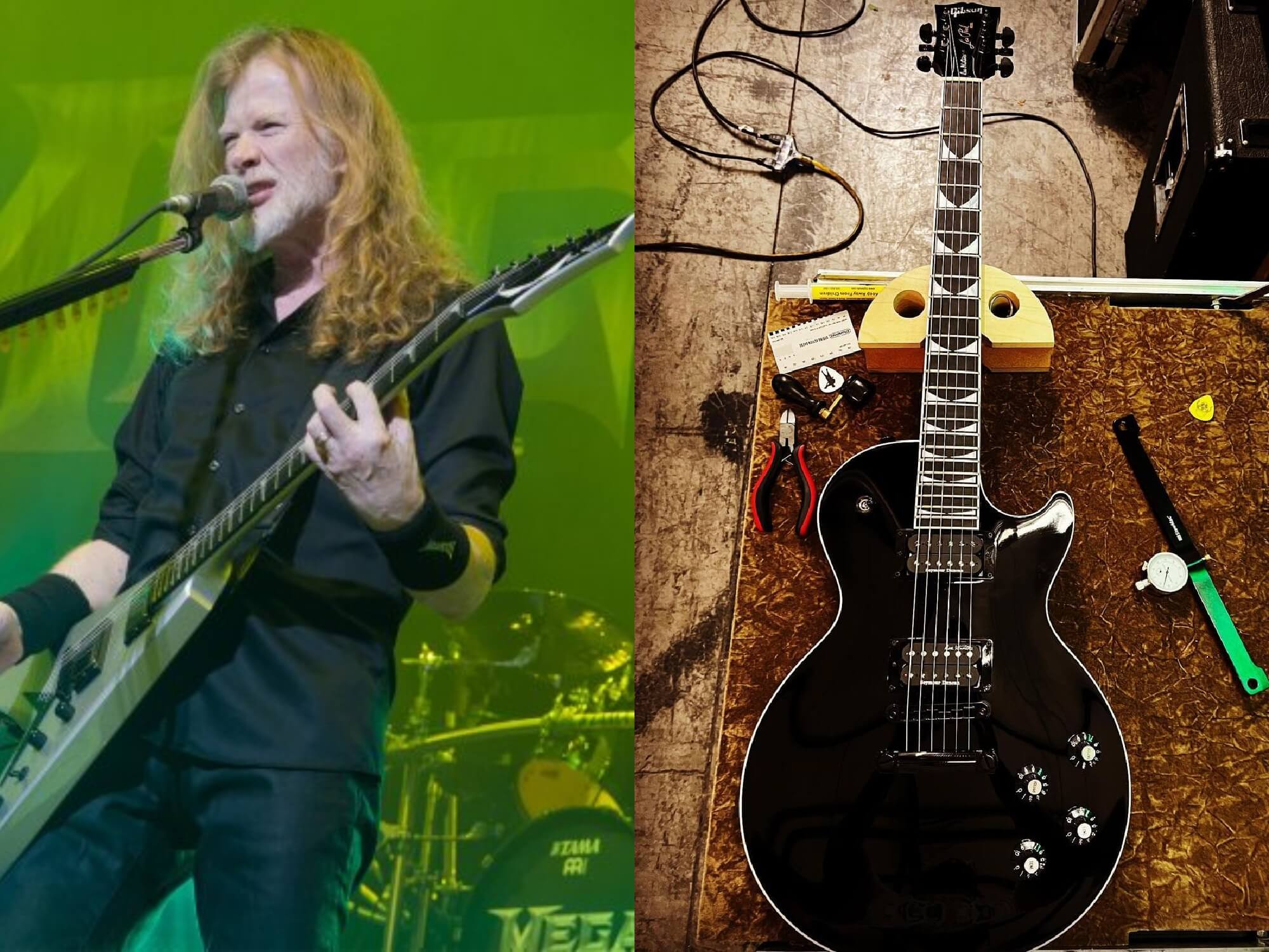 Dave Mustaine and his signature Les Paul