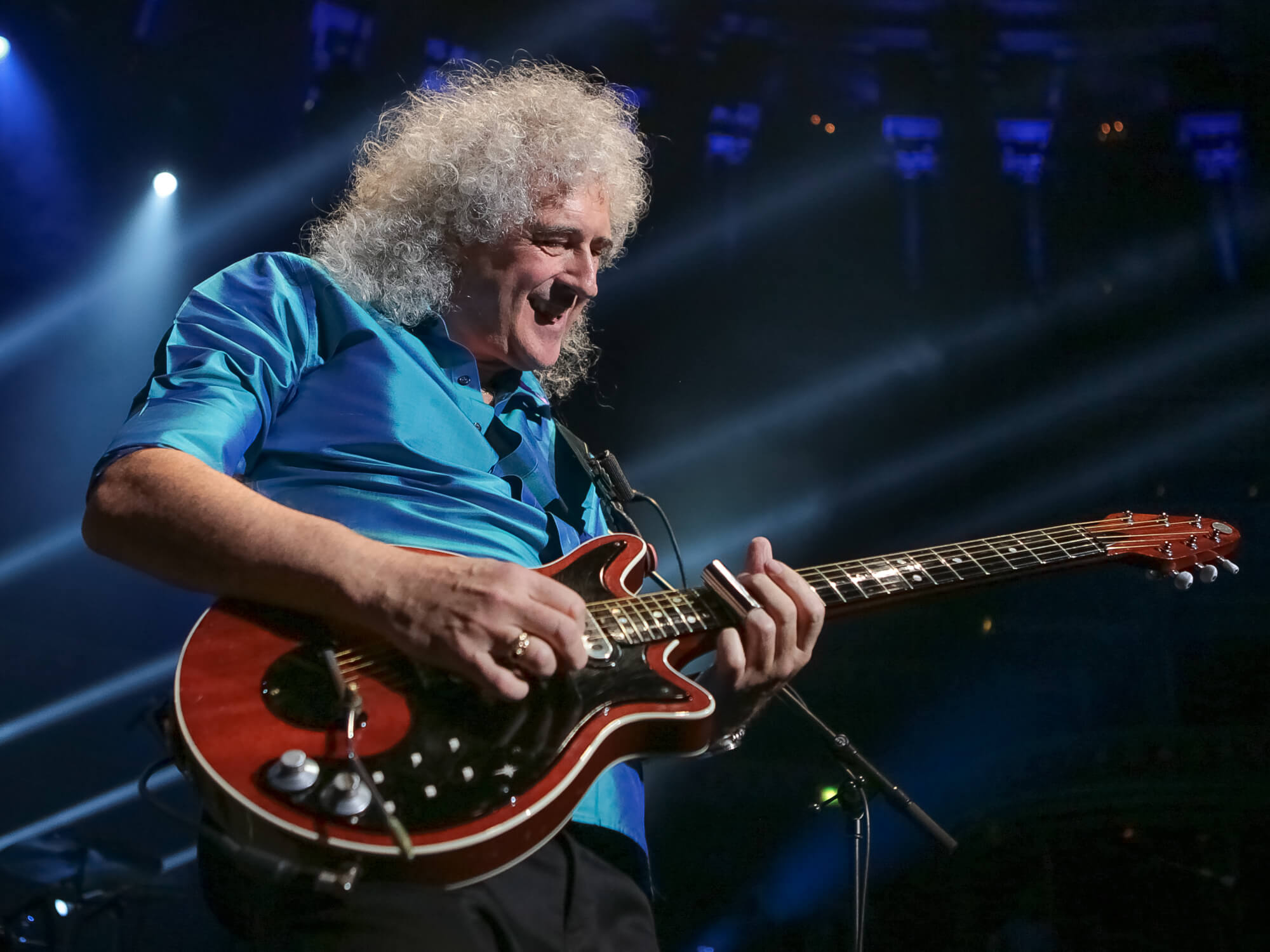 Queen's Brian May performs