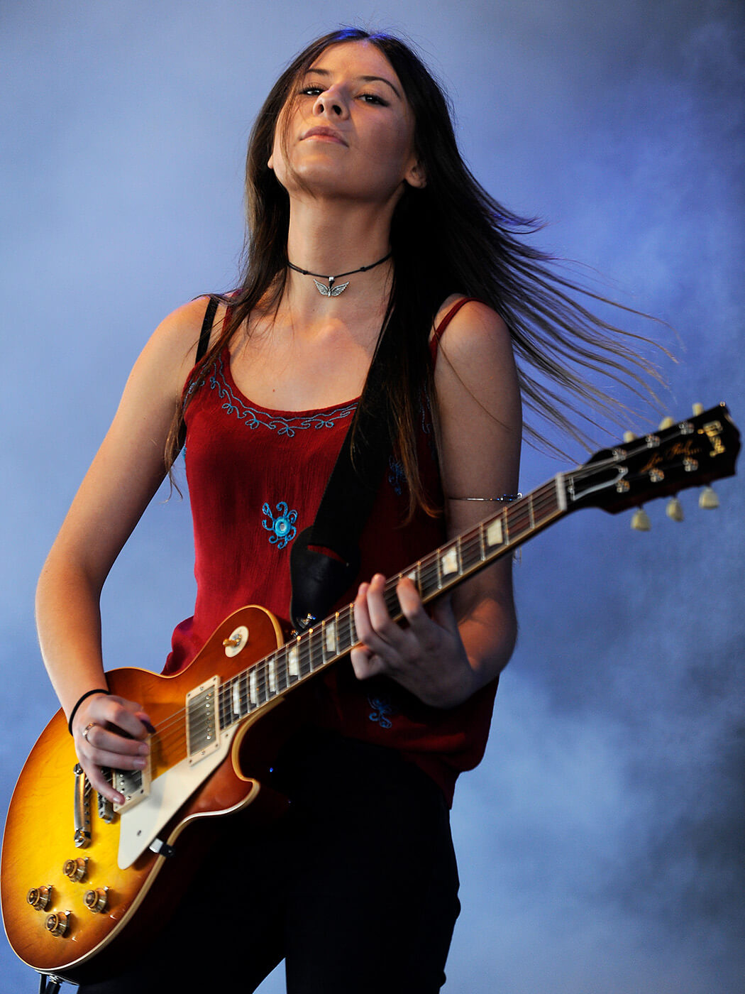 Hannah Findlay de Stonefield se apresenta no palco do Pyramid Rock Festival em 30 de dezembro de 2012, em Melbourne, Austrália.