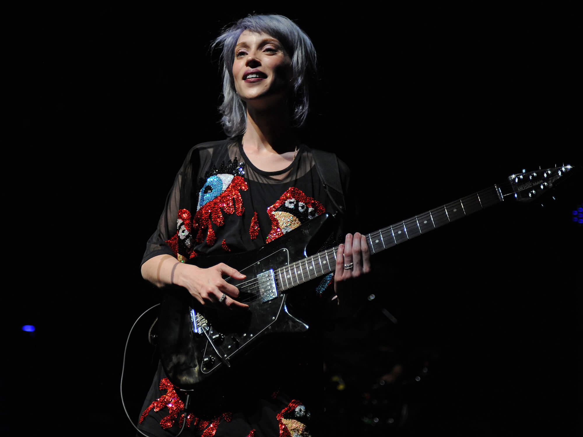 St Vincent performs at Fillmore Miami Beach on October 6, 2014 in Miami Beach, Florida.