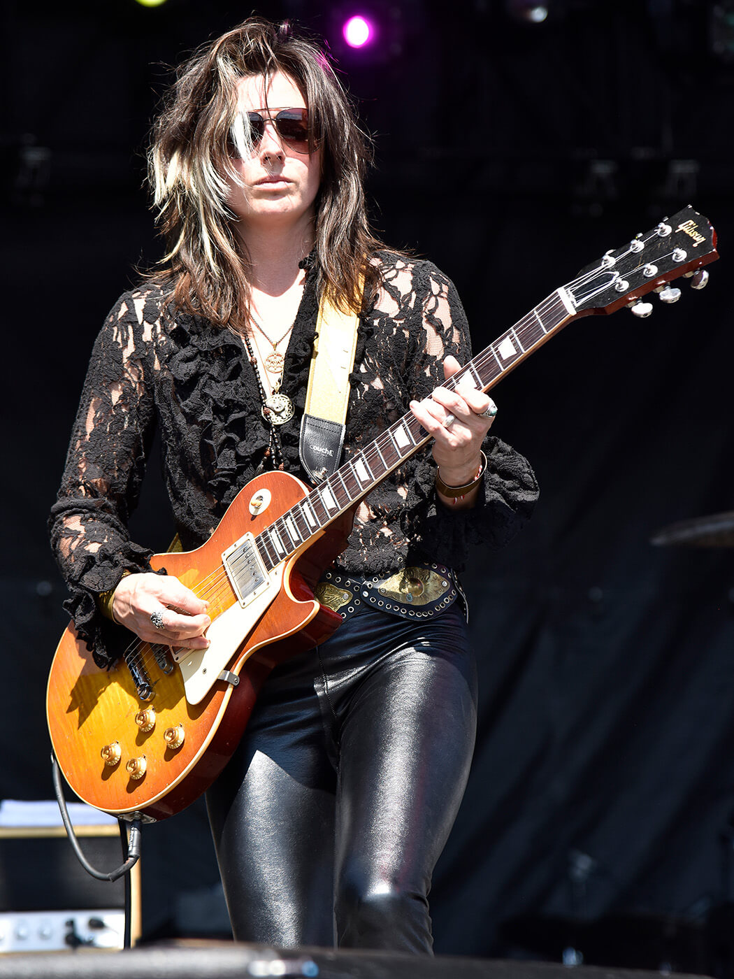 Whitney Petty of Thunderpussy performs during the 2018 Voodoo Music & Arts Experience on October 28, 2018 in New Orleans, Louisiana.