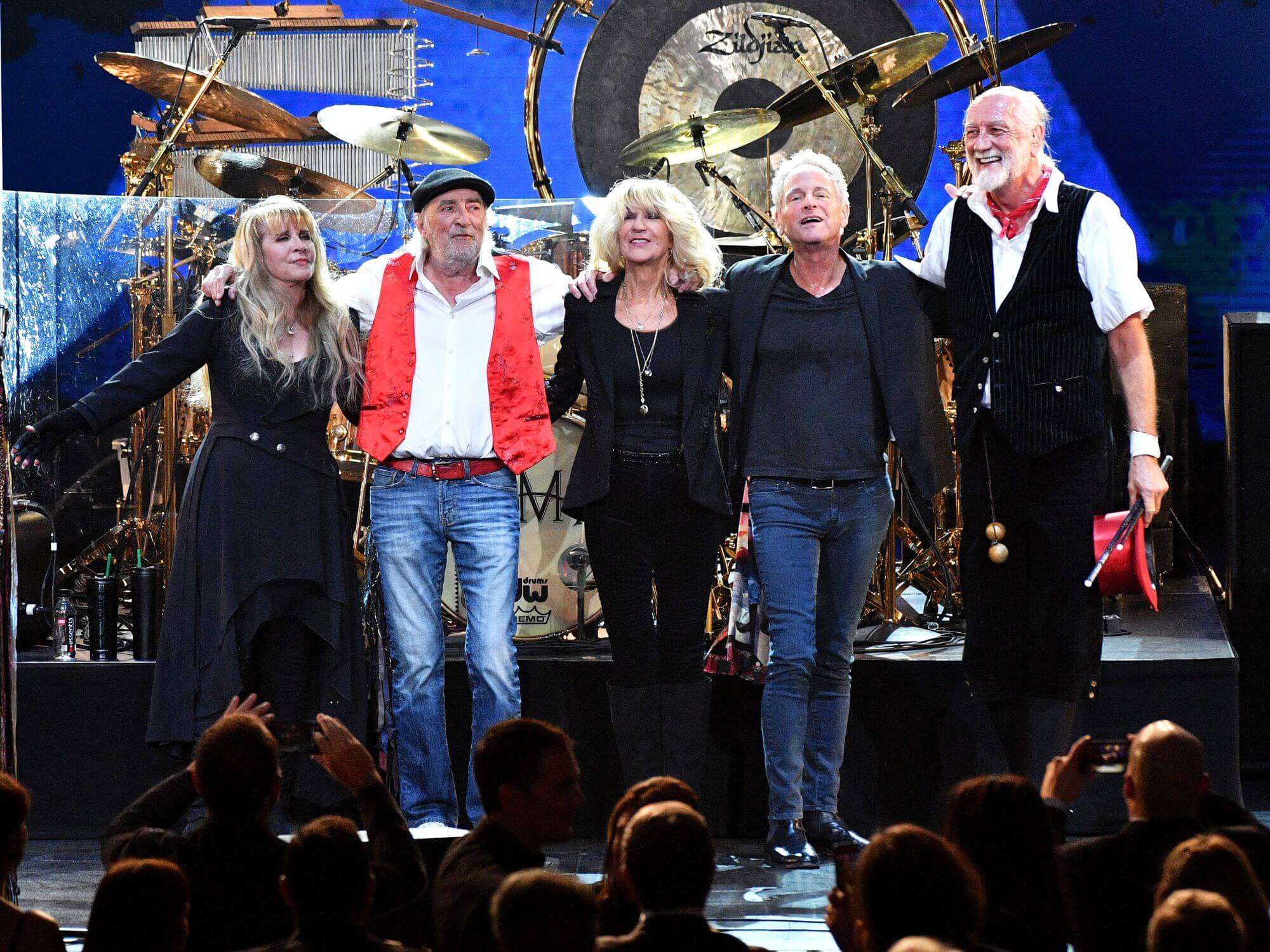 Fleetwood Mac performing onstage in 2018
