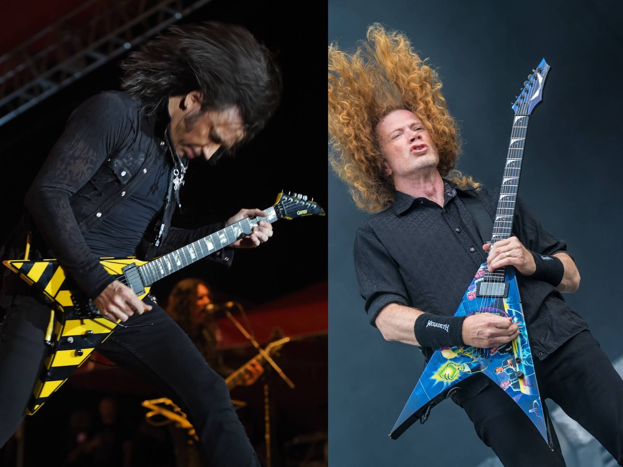Michael Sweet of Stryper and Dave Mustaine of Megadeth