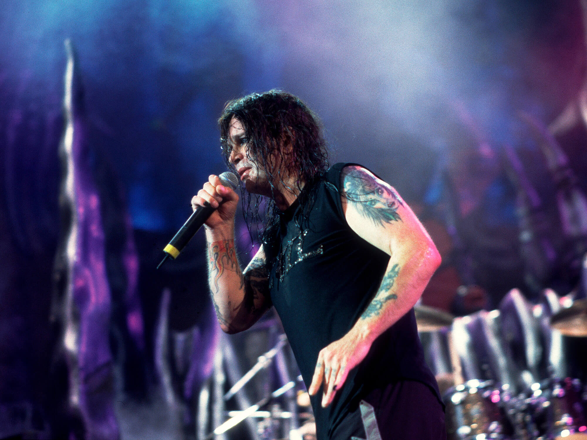 Ozzy Osbourne performs at the World Music Theater, Tinley Park, Chicago, Illinois, August 20, 2000