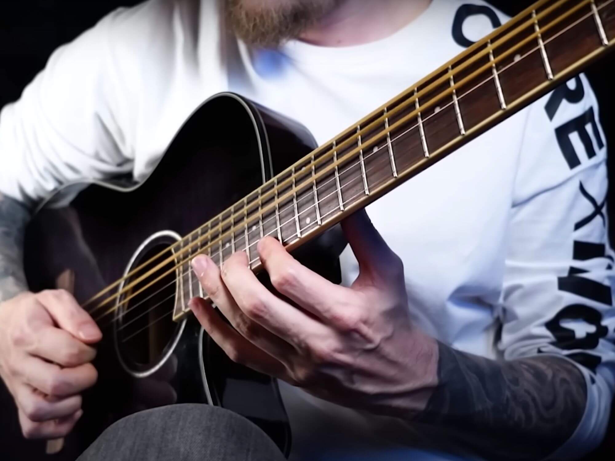 YouTuber Bernth Brodträger demonstrates his rubber band guitar strings