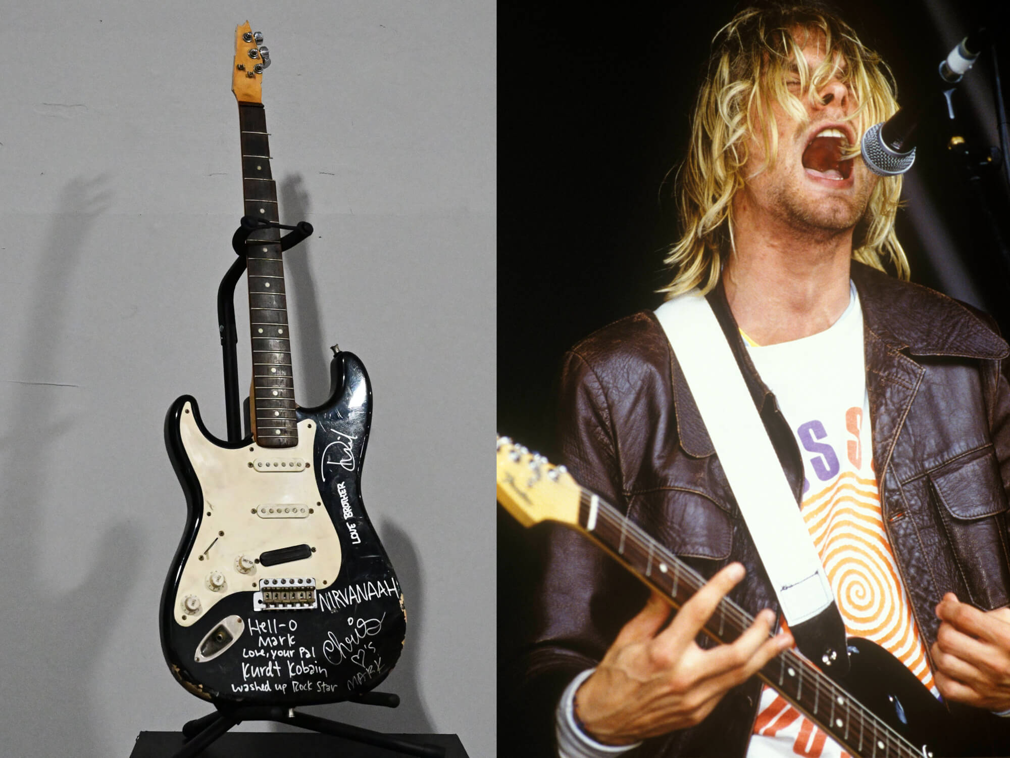 Kurt Cobain's smashed Fender Stratocaster