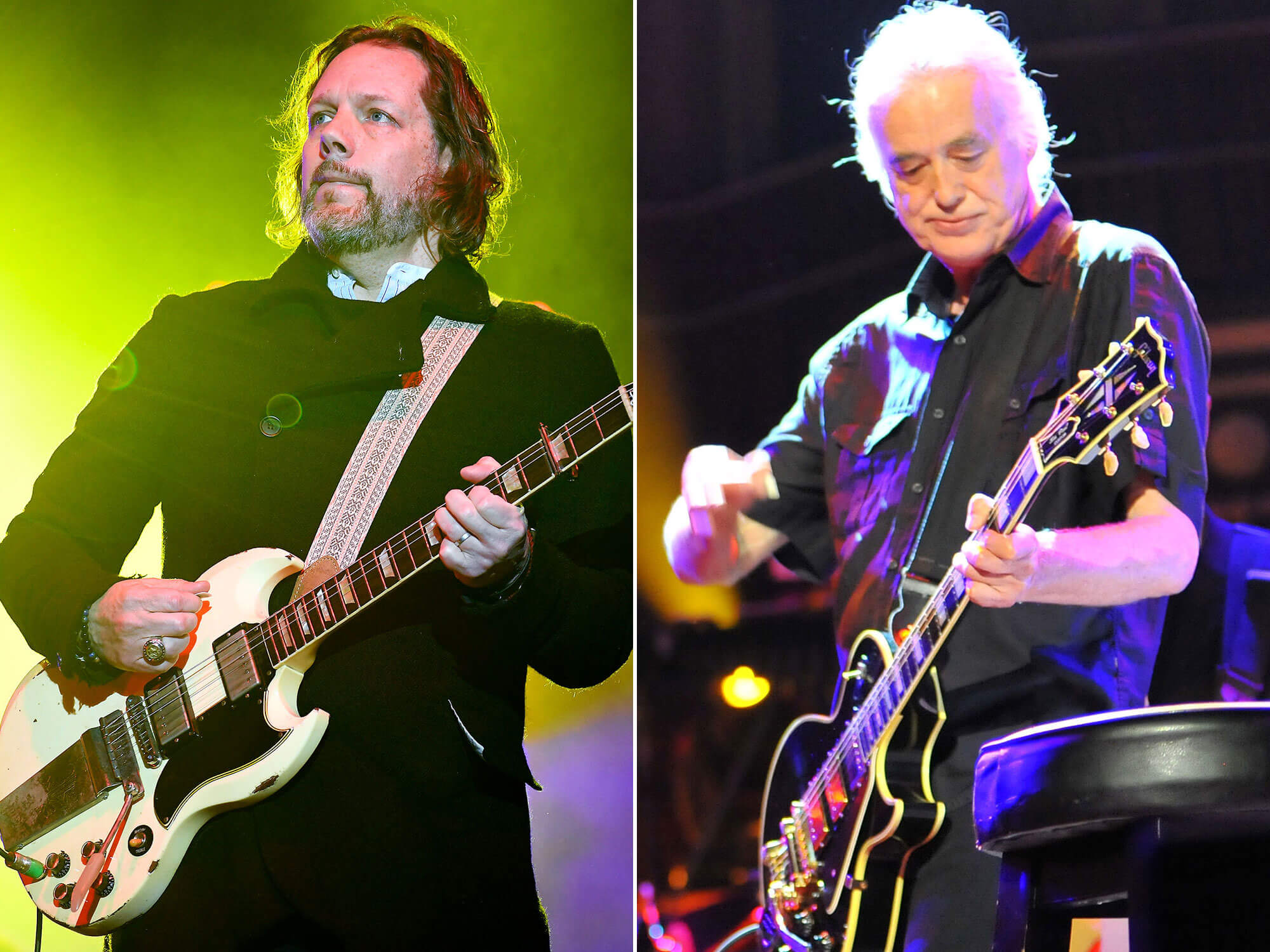 [L-R] Rich Robinson and Jimmy Page