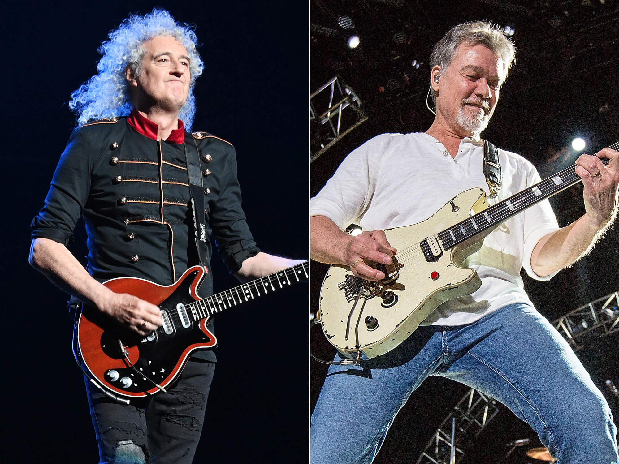 [L-R] Brian May and Eddie Van Halen