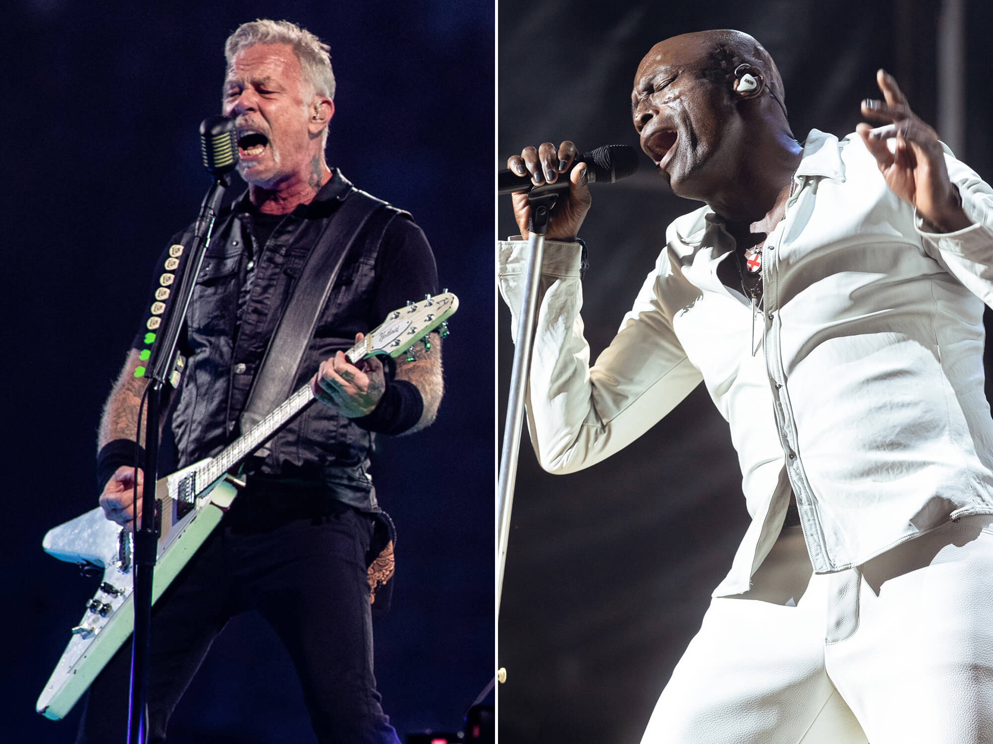 [L-R] James Hetfield and Seal