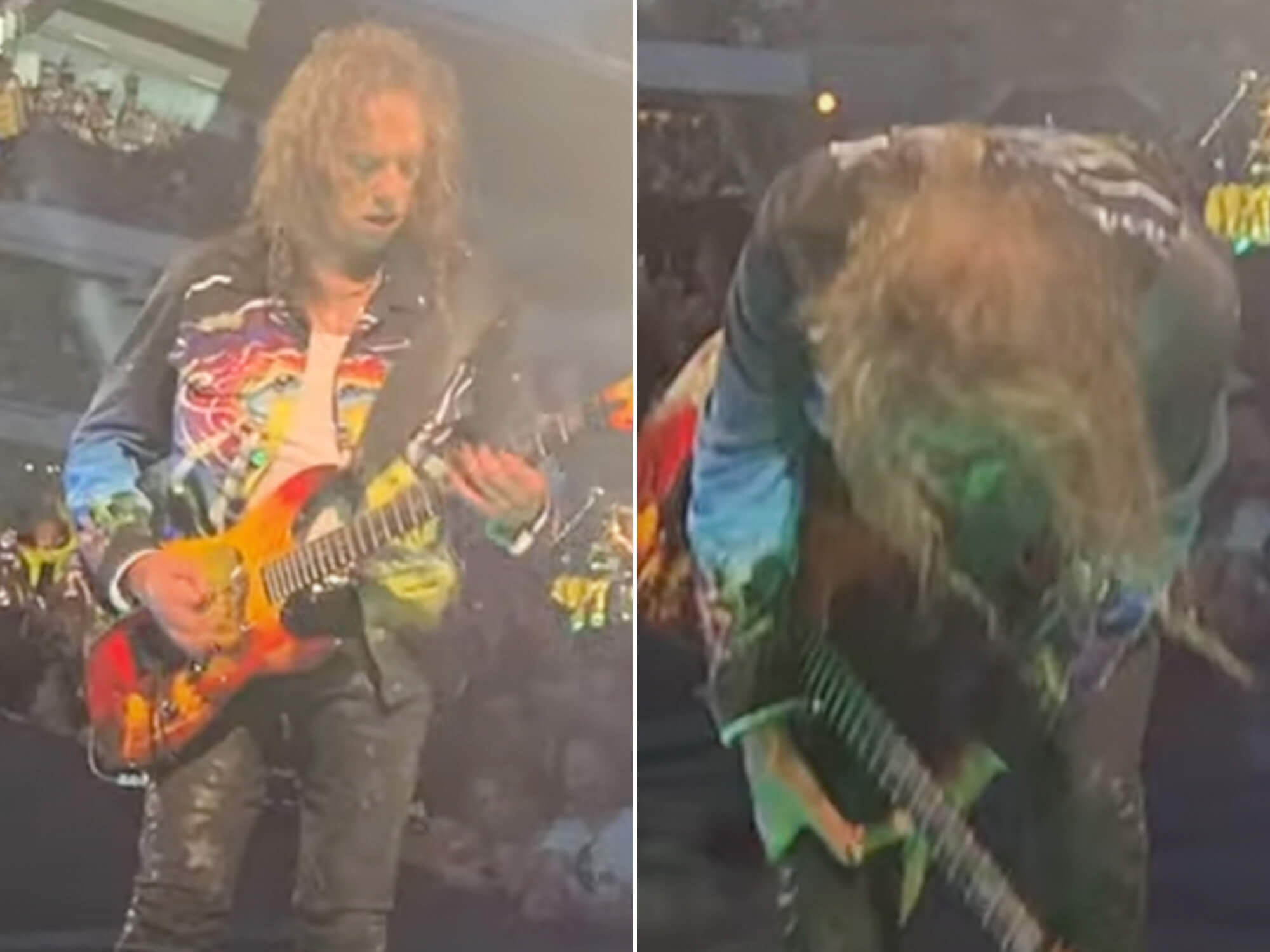 Kirk Hammett performs onstage in Gothenburg, Sweden