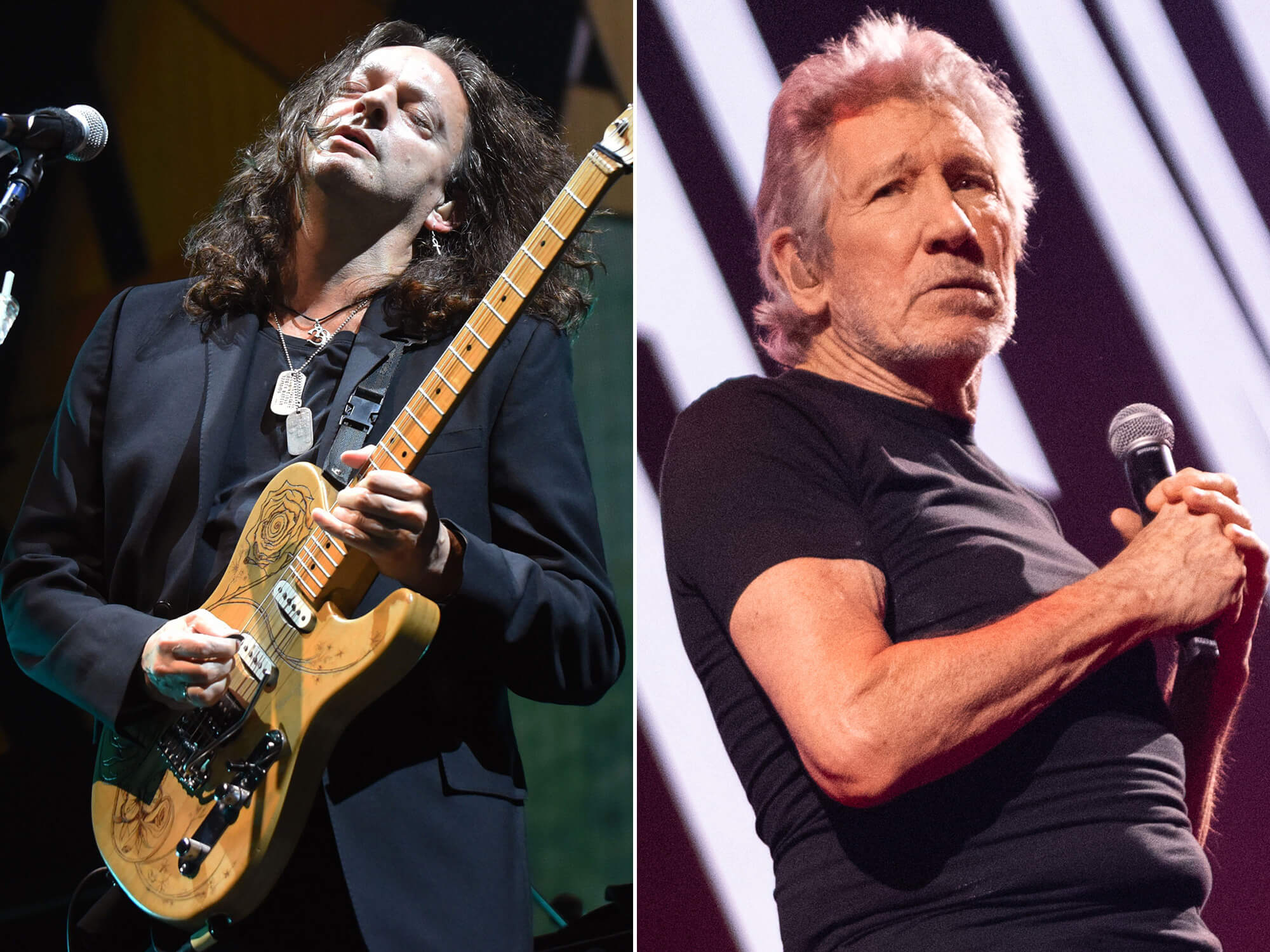 [L-R] Dave Kilminster and Roger Waters
