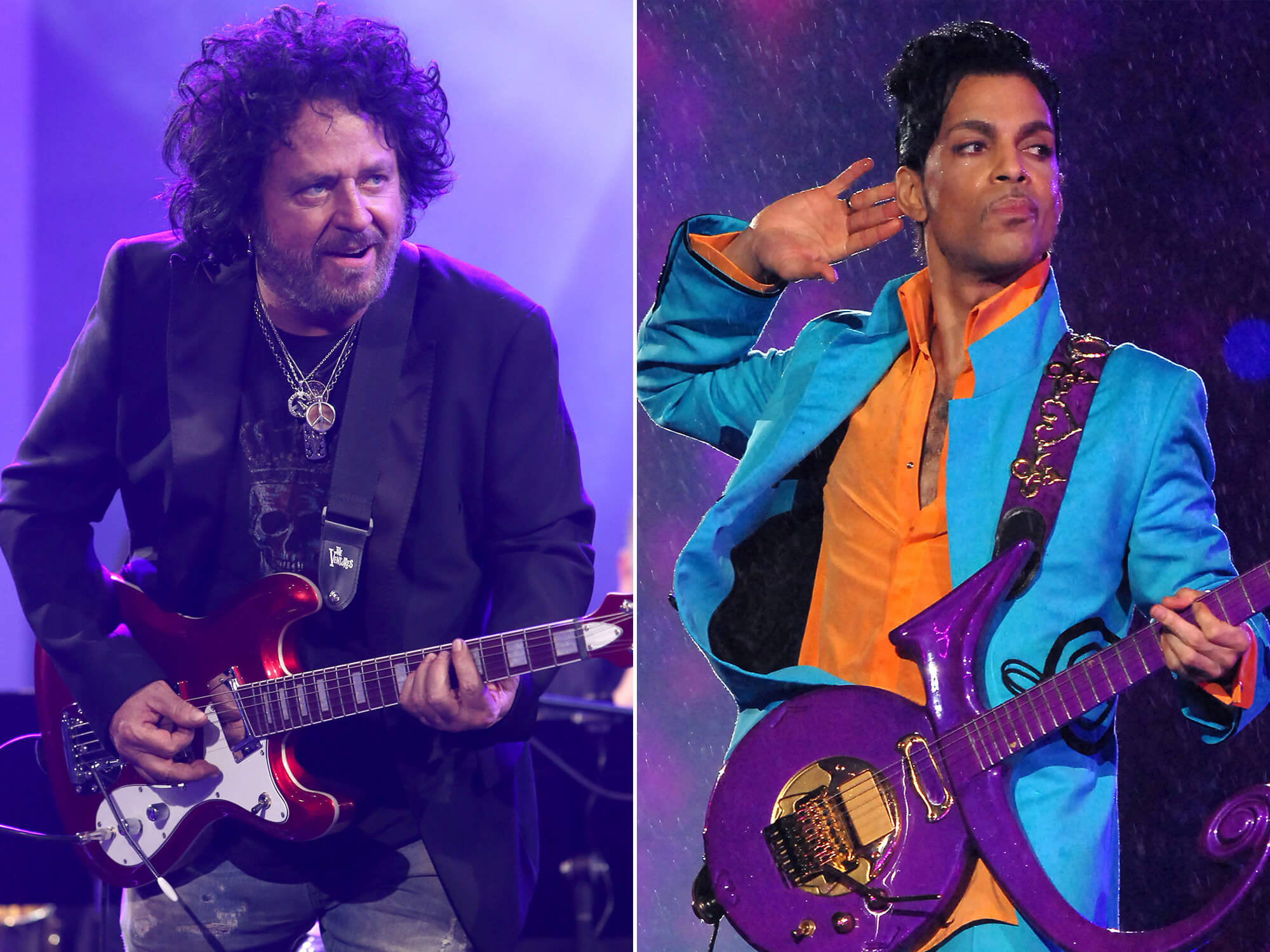 [L-R] Steve Lukather and Prince