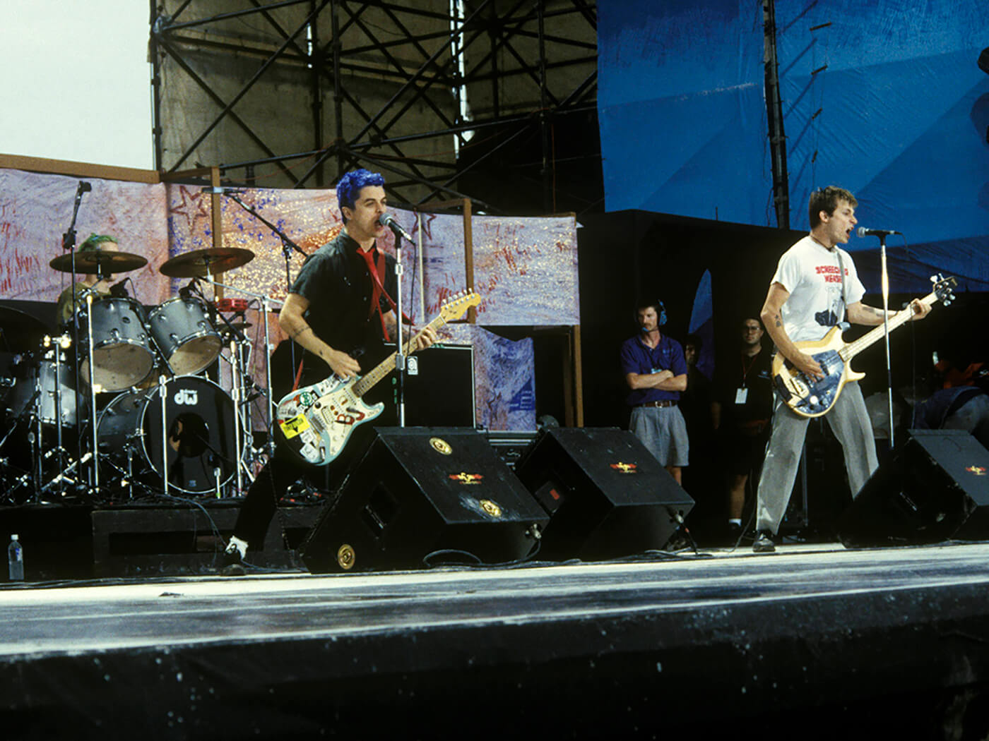 Green Day performing at Woodstock in 1994 by John Lynn Kirk/Redferns via Getty Images