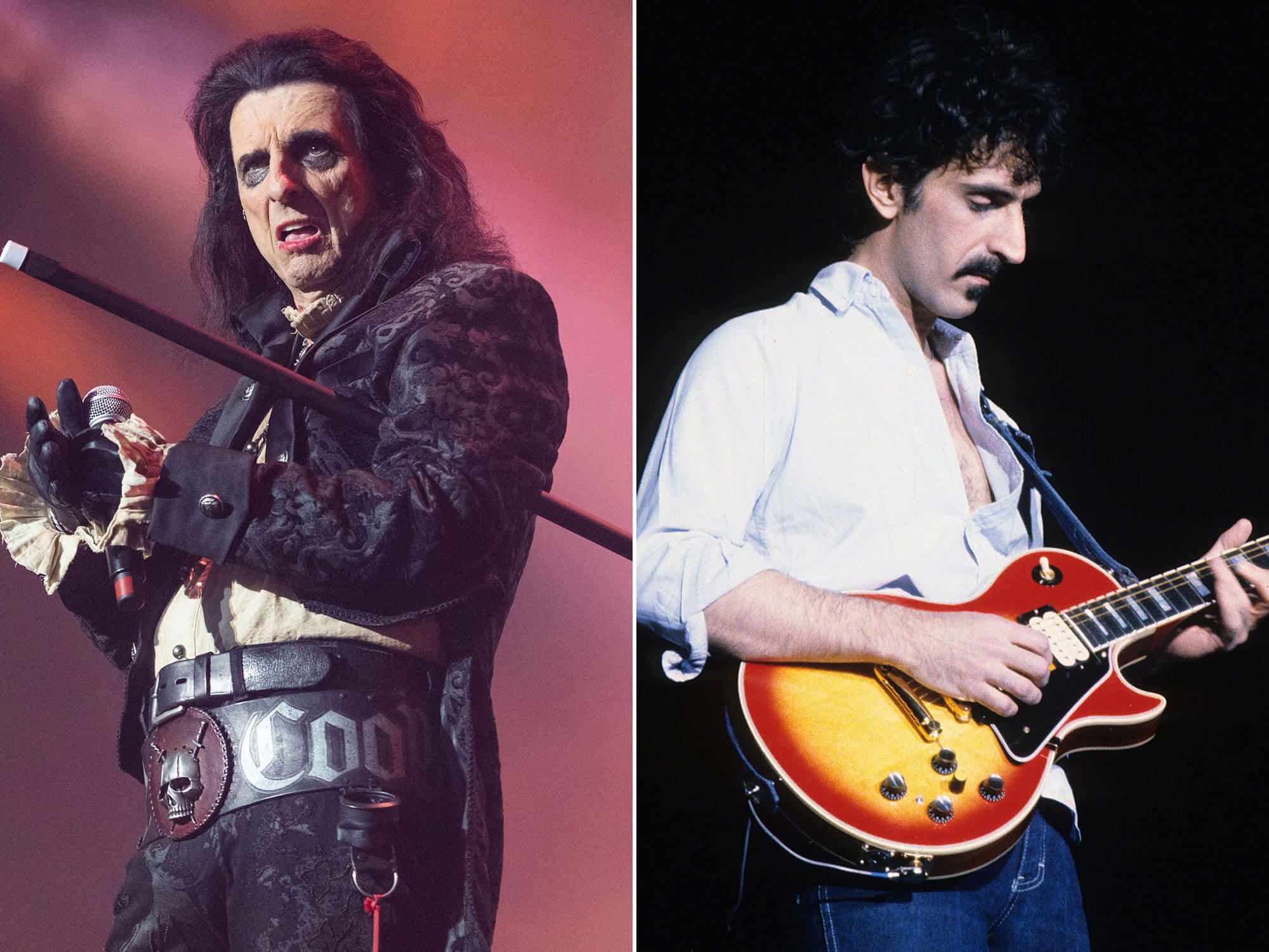 [L-R] Alice Cooper and Frank Zappa