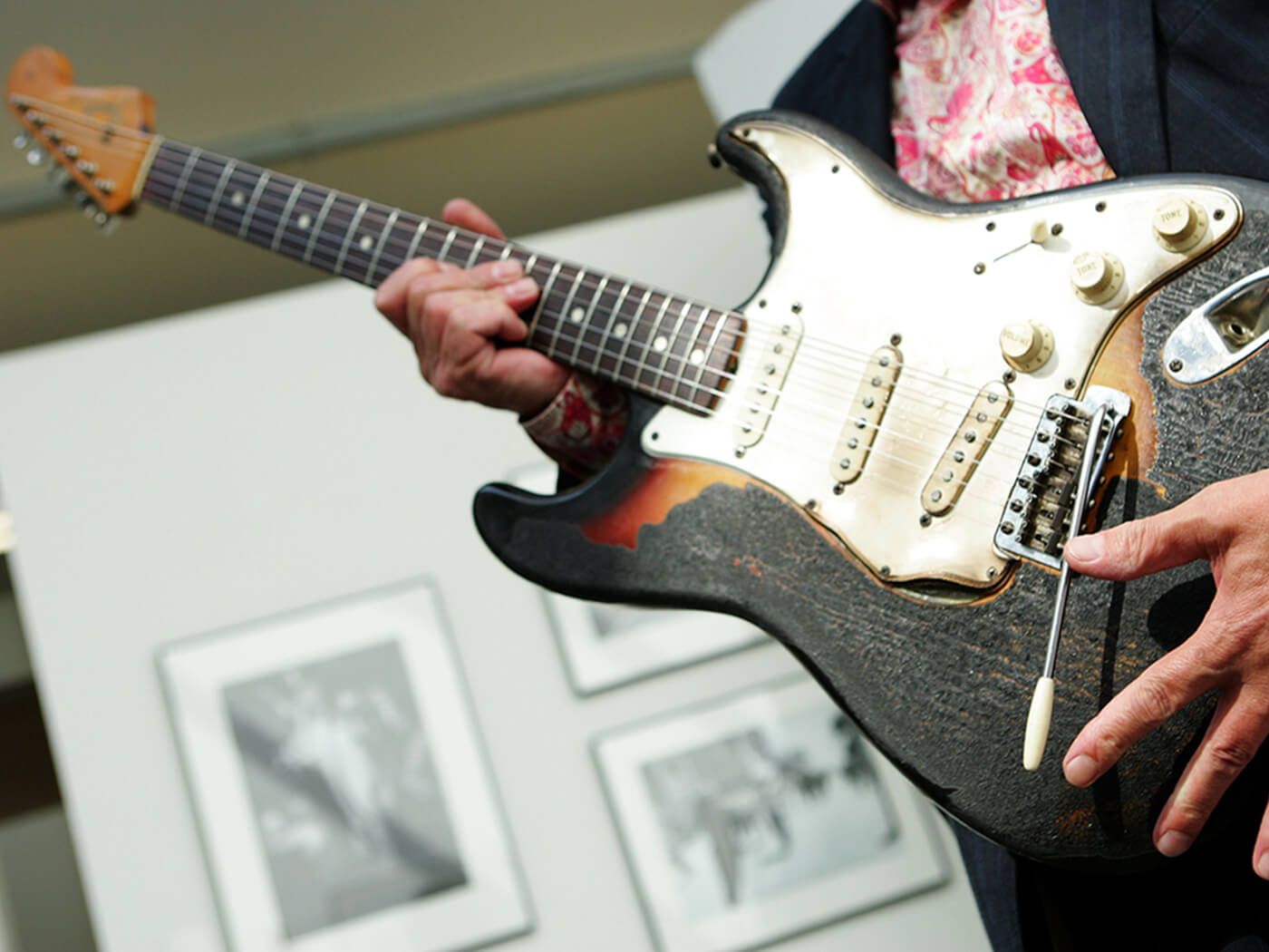 Jimi Hendrix burnt guitar 