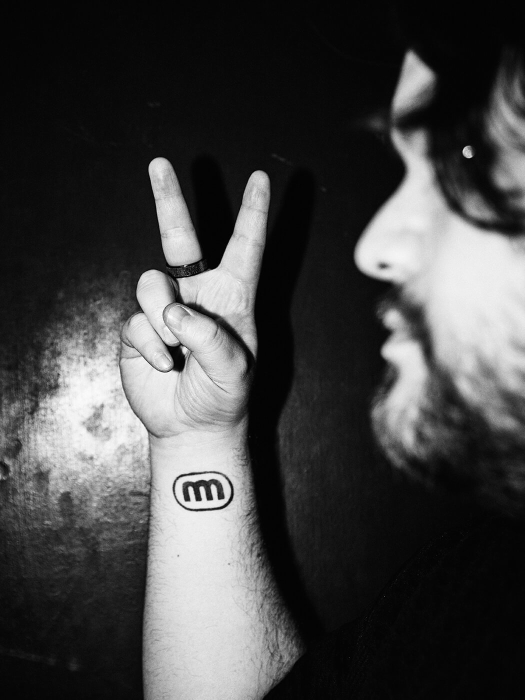 Wolfgang Van Halen and his Mammoth WVH tattoo
