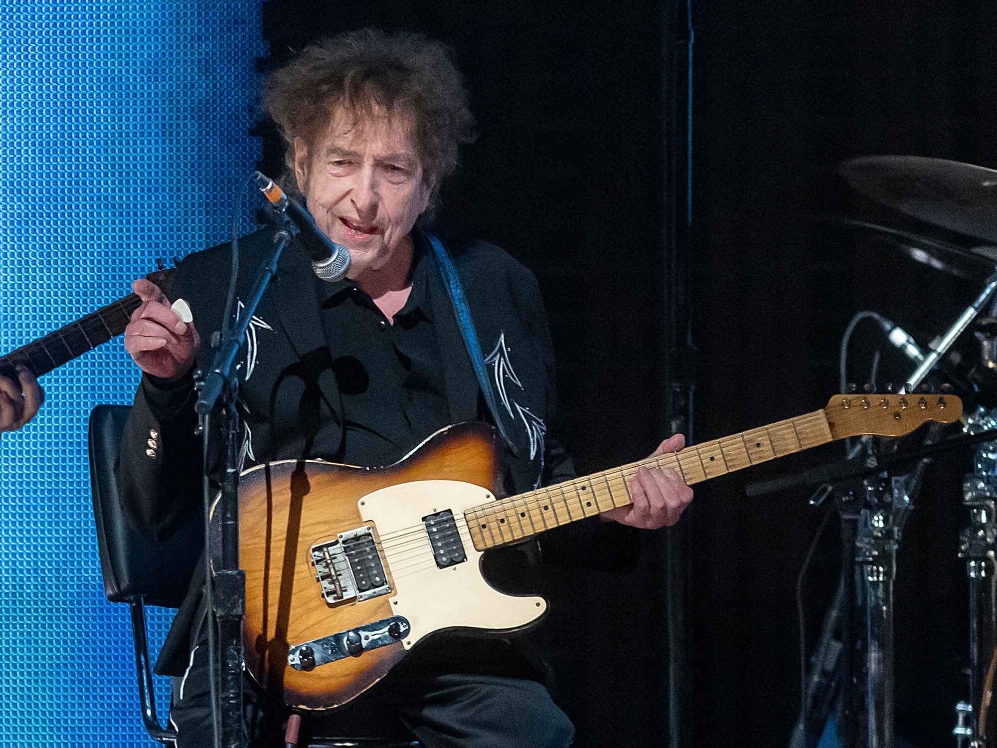 Bob Dylan performing at Farm Aid 2023