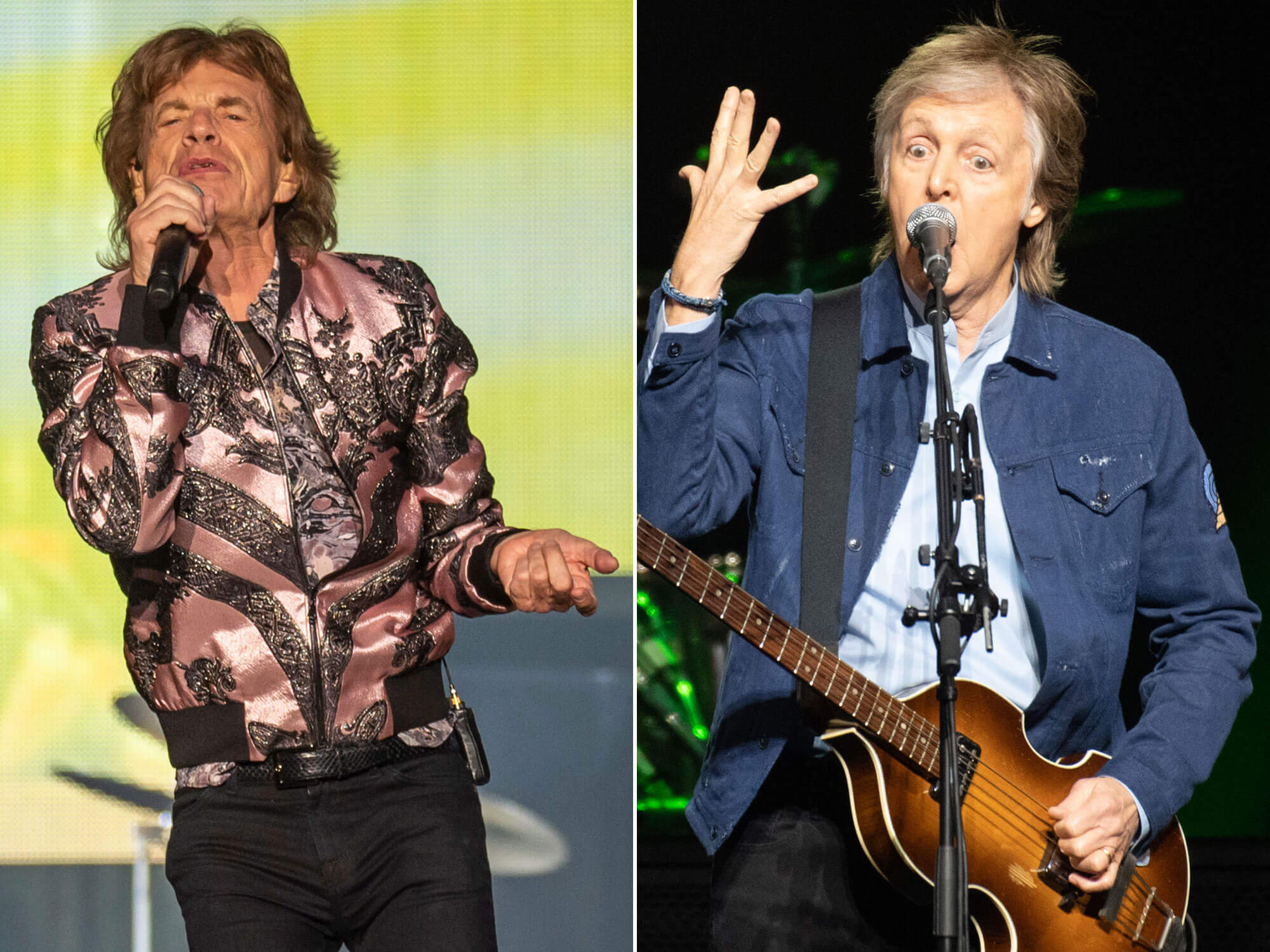[L-R] Mick Jagger and Paul McCartney