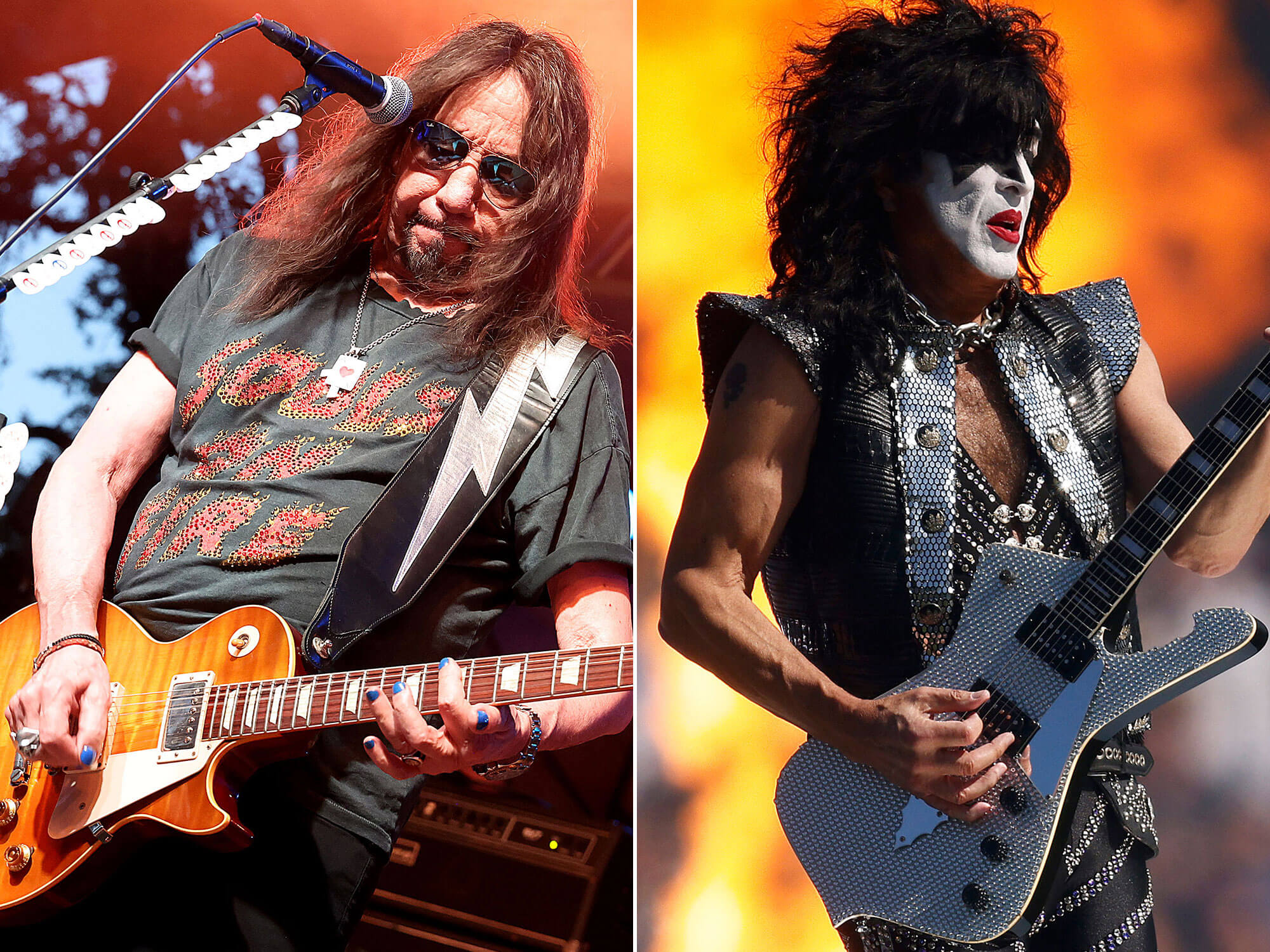 [L-R] Ace Frehley and Paul Stanley