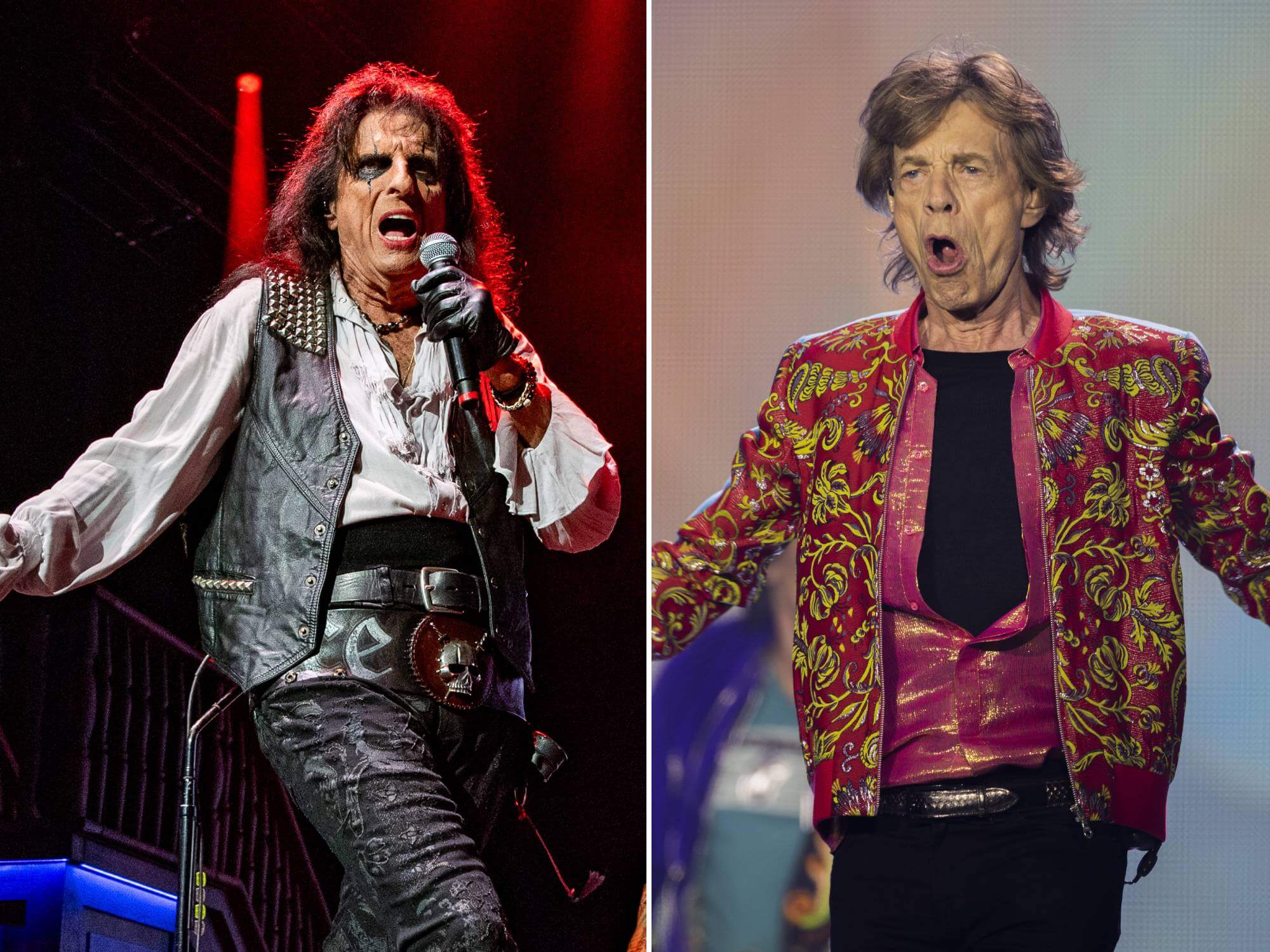 Alice Cooper and Mick Jagger of The Rolling Stones