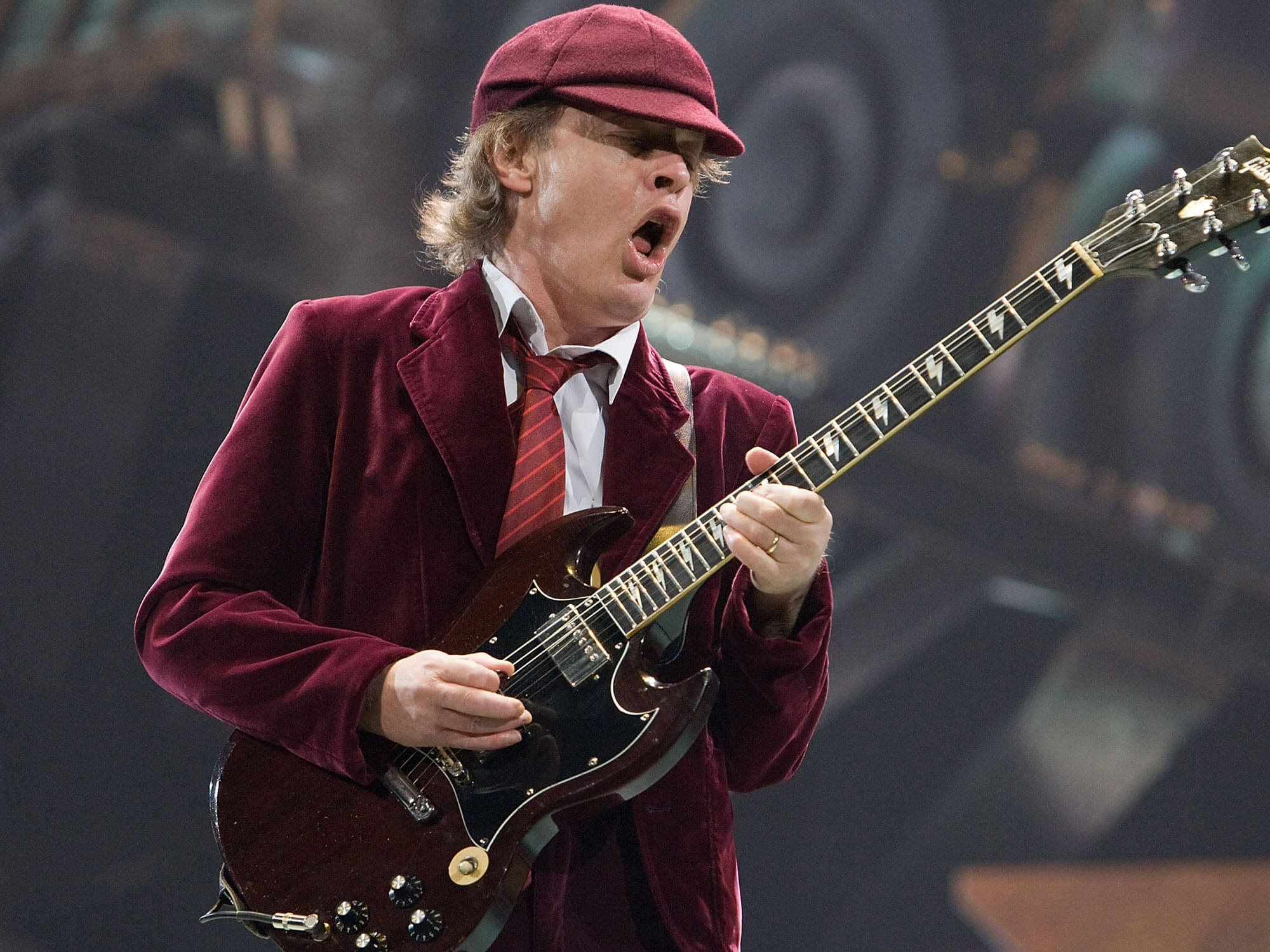 Angus Young performing live