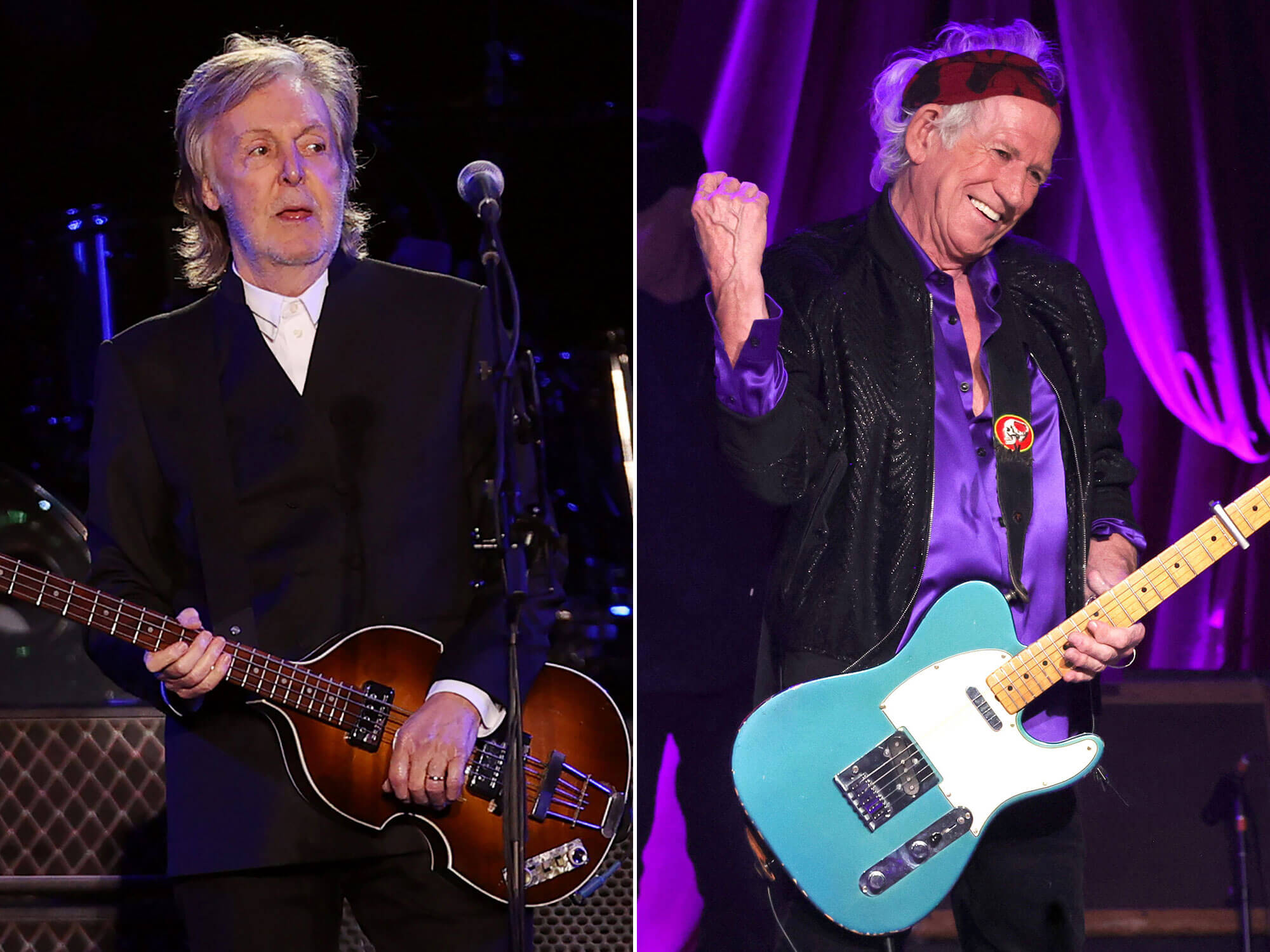 [L-R] Paul McCartney and Keith Richards