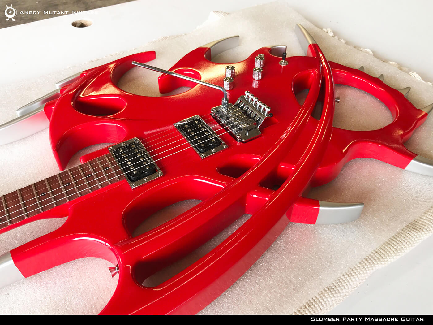 Slumber Party Massacre II guitar, version 4, photo by Angry Mutant