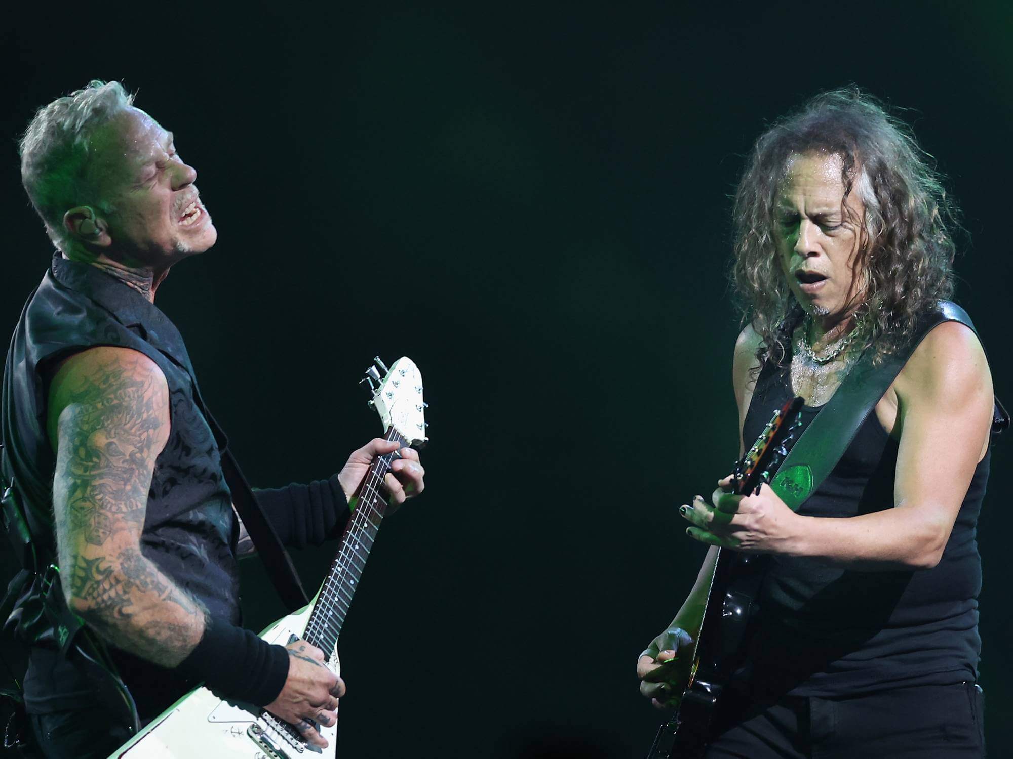 Metallica's James Hetfield and Kirk Hammett