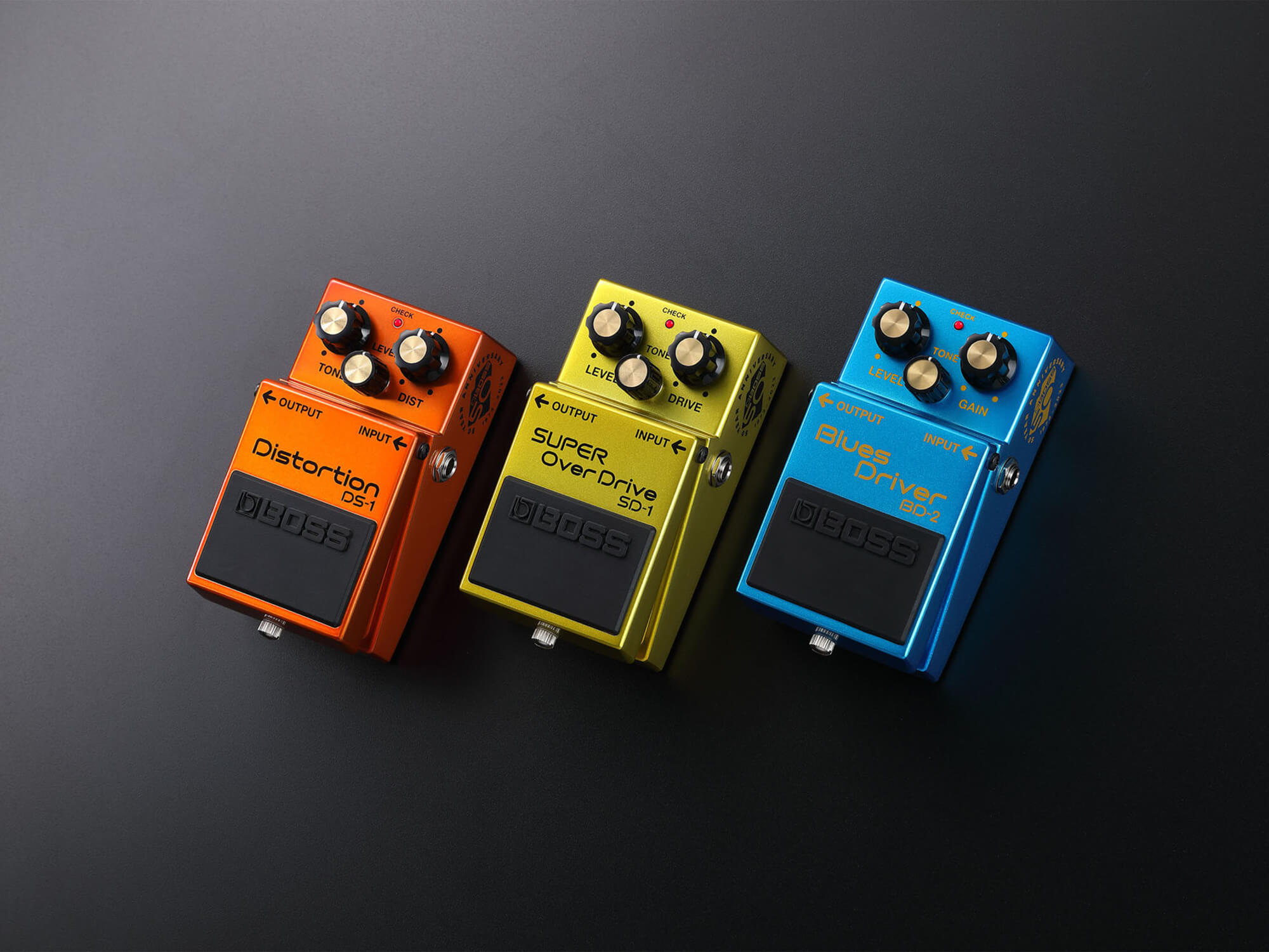 BOSS 50th anniversary pedals