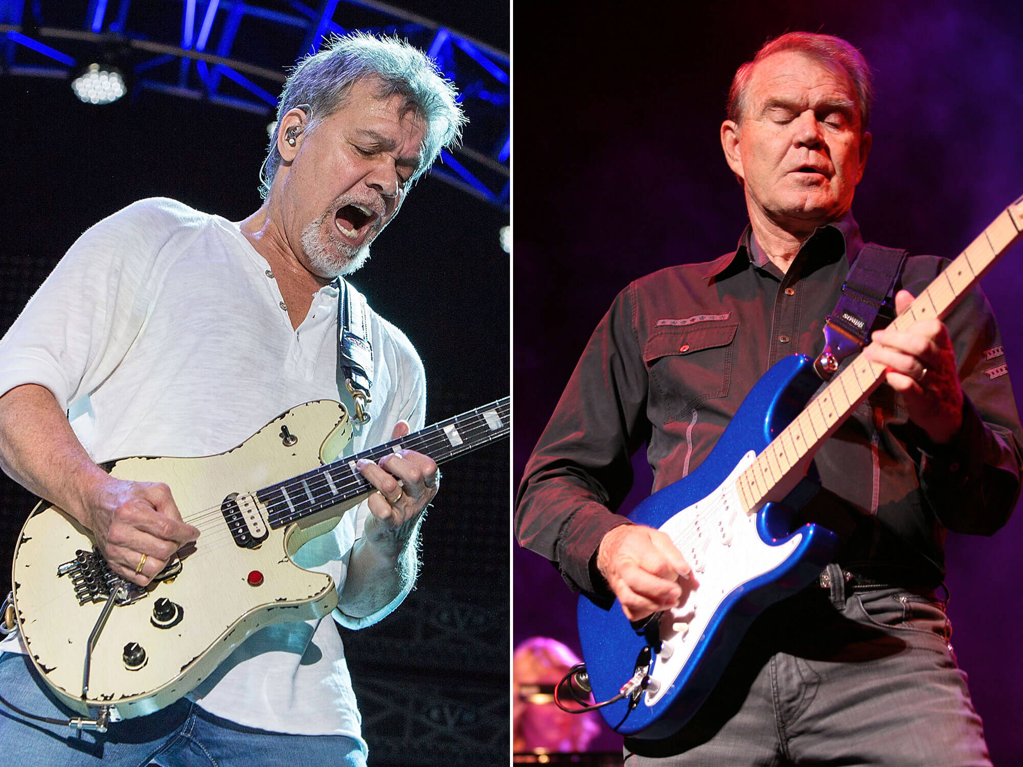[L-R] Eddie Van Halen and Glen Campbell