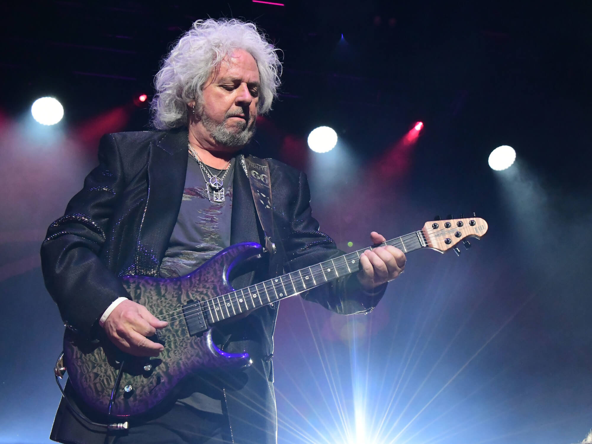 Steve Lukather playing guitar live