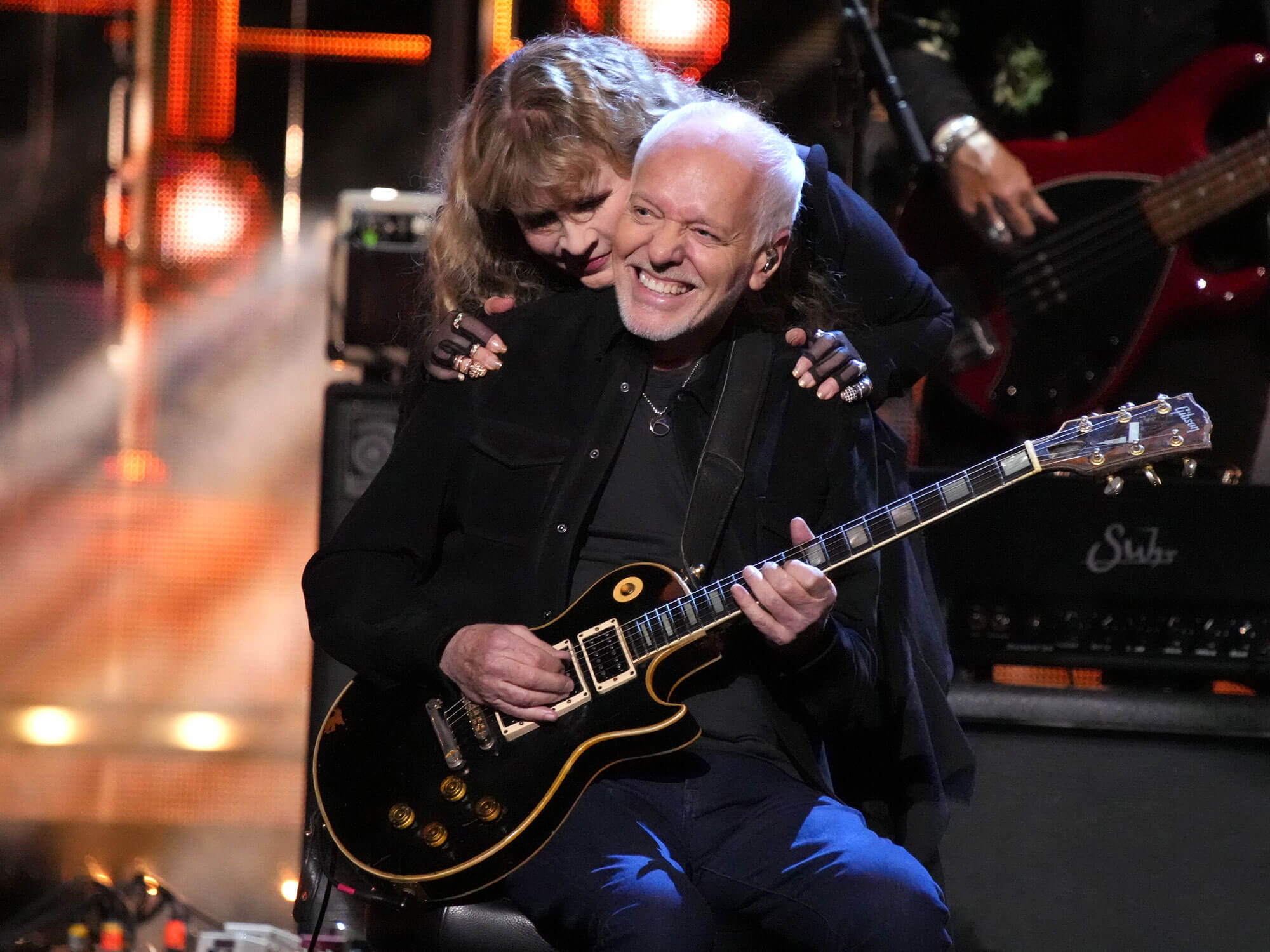 [L-R] Stevie Nicks and Peter Frampton performing at the 2023 Rock and Roll Hall of Fame induction ceremony