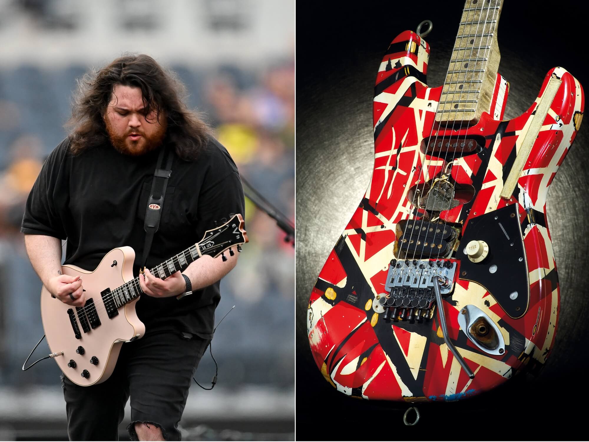 Wolfgang Van Halen and Eddie's Frankenstein Guitar