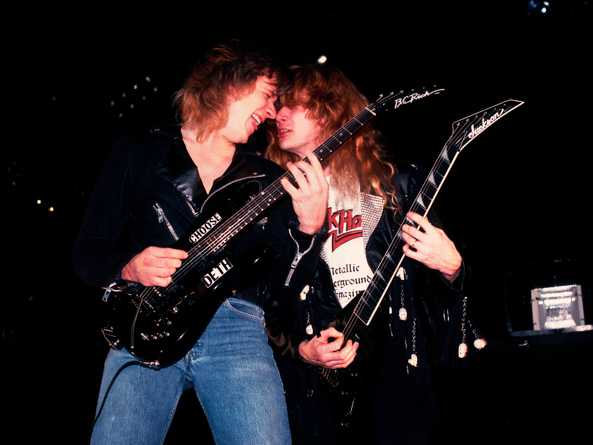 Chris Poland, left, and Dave Mustaine of Megadeth