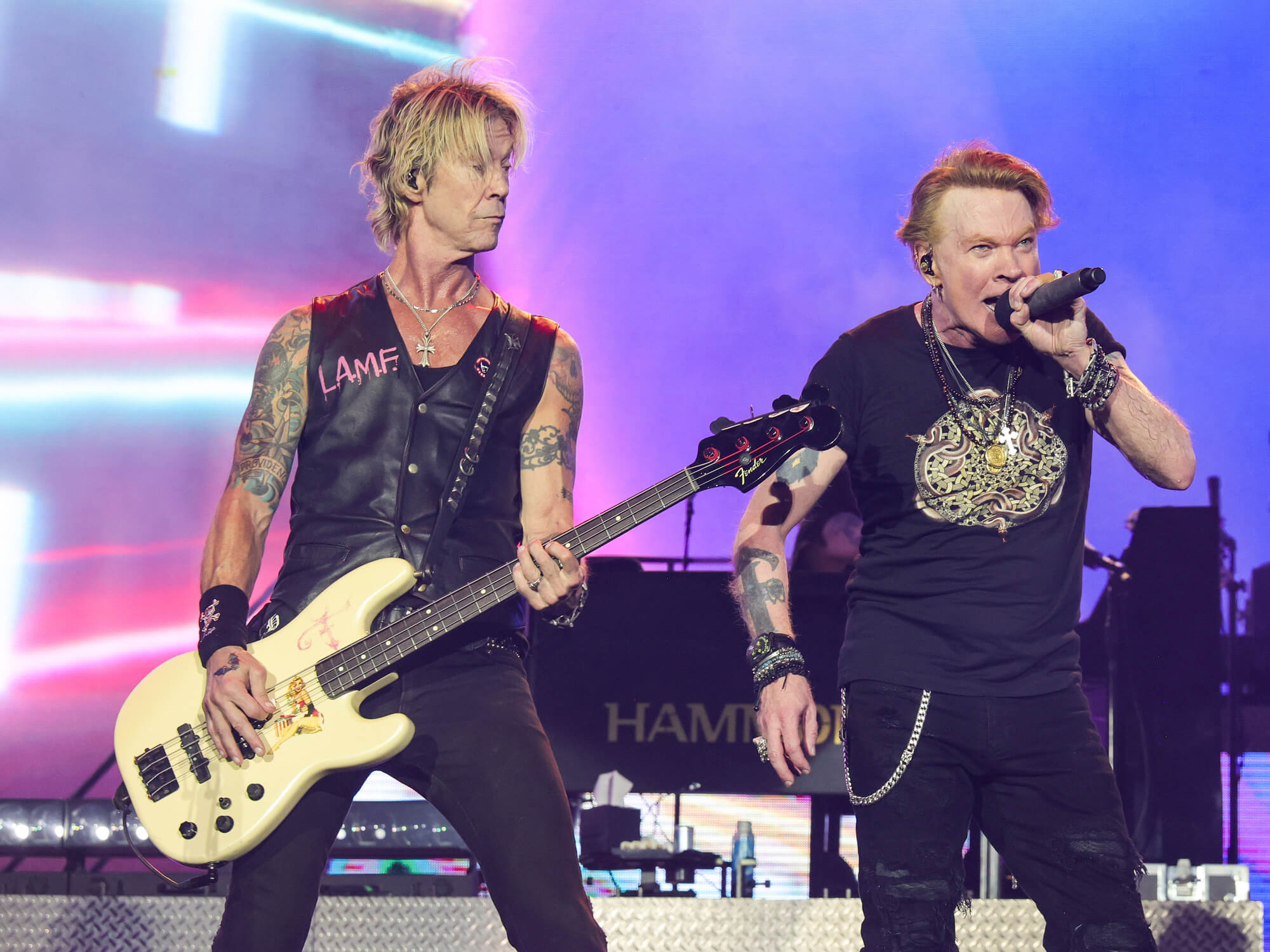 Duff McKagan and Axl Rose of Guns N' Roses