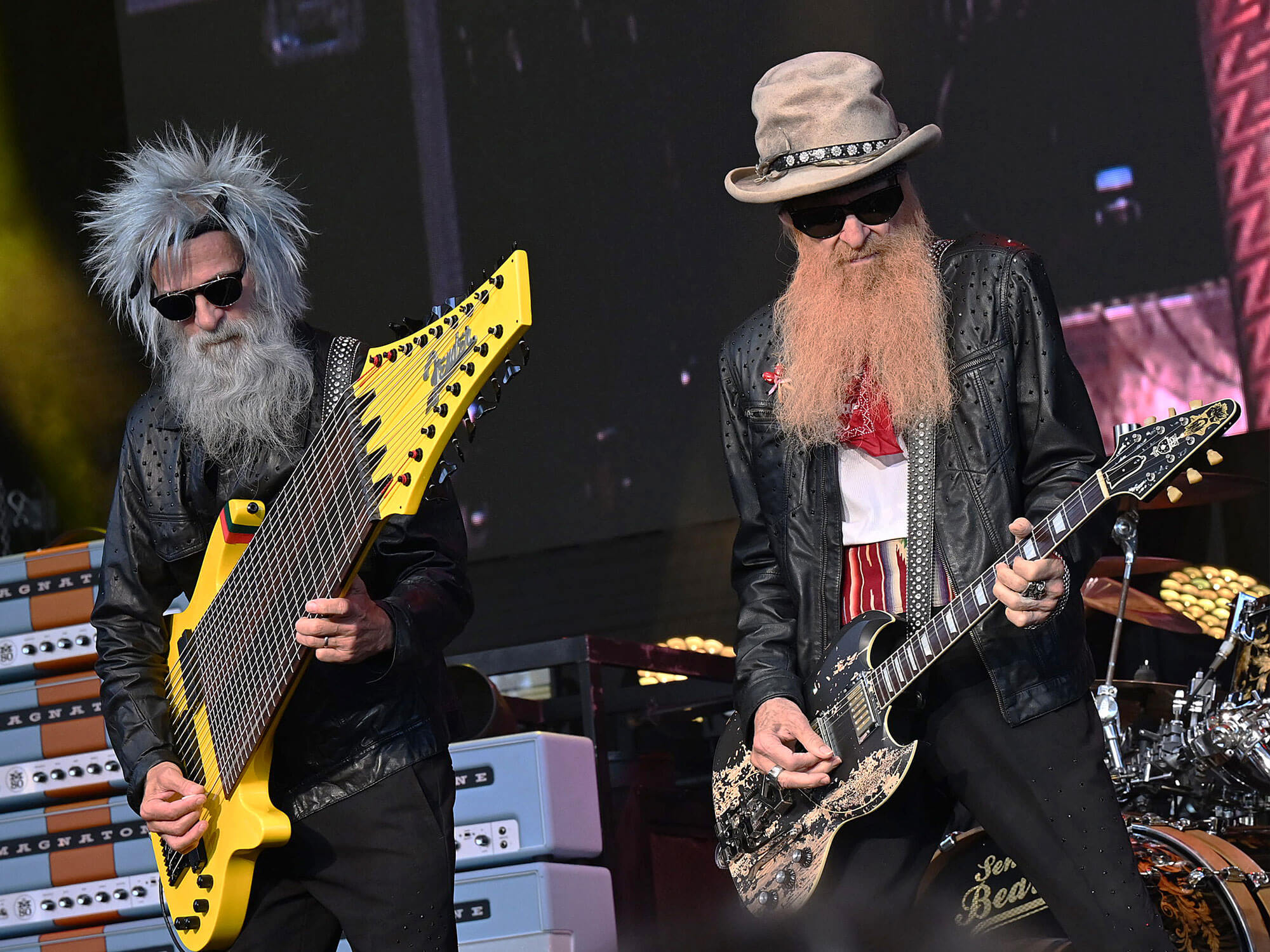 [L-R] Elwood Francis and Billy Gibbons of ZZ Top